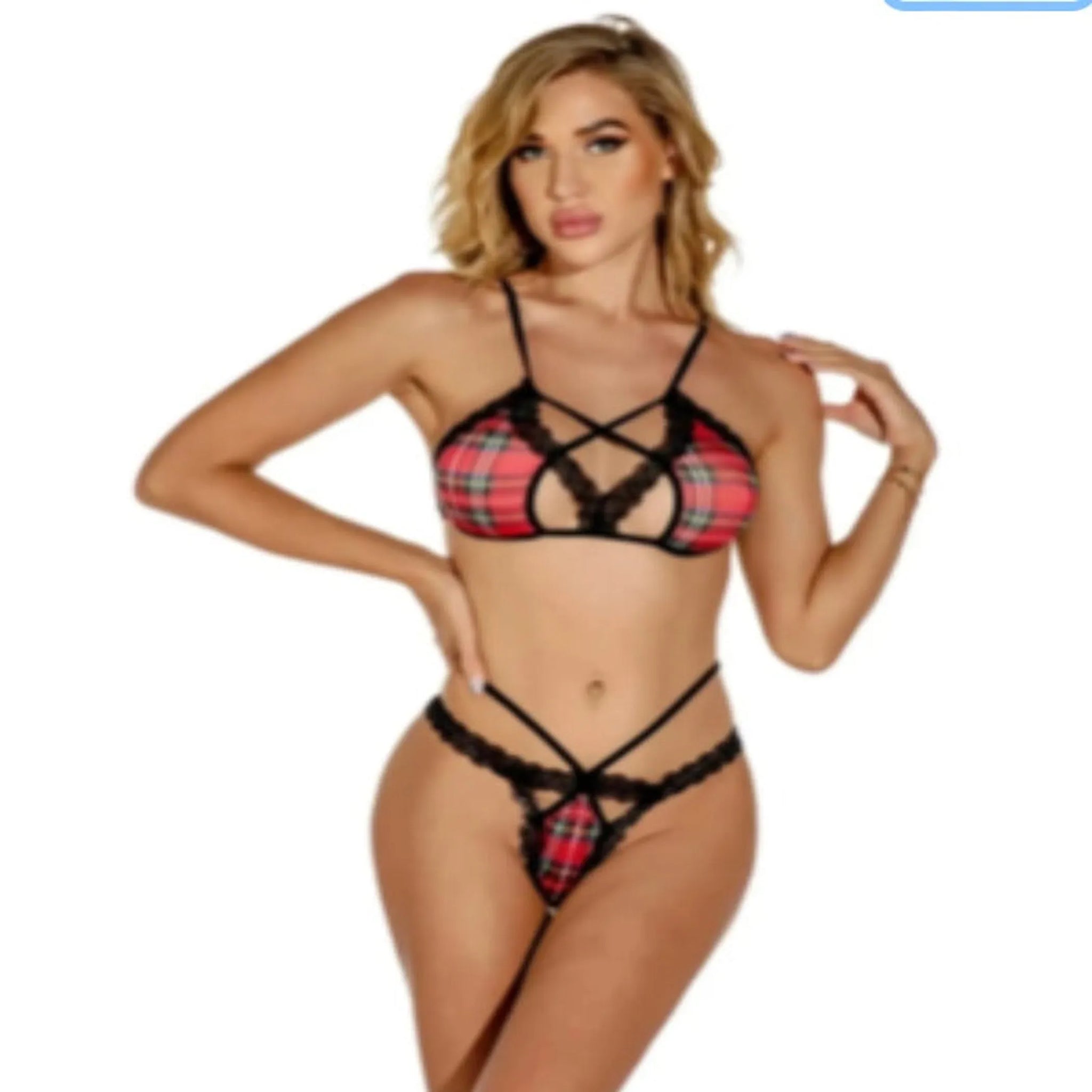 Chloe Lattice Lingerie (2 Piece Set)