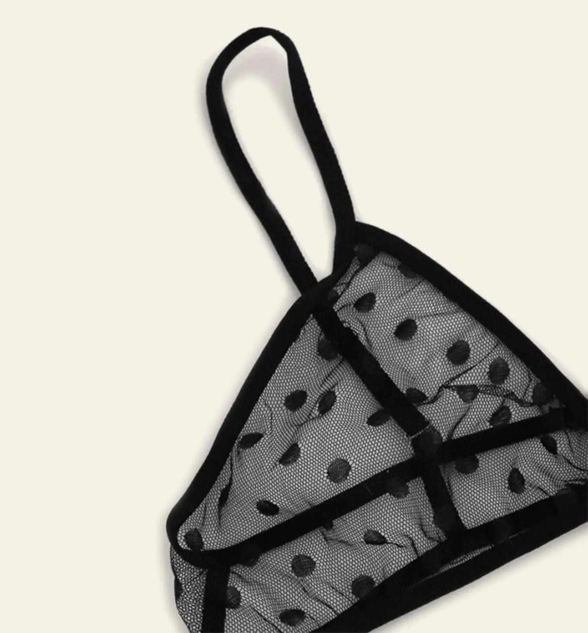Polka Dot Lace Lingerie Set (3 Piece)