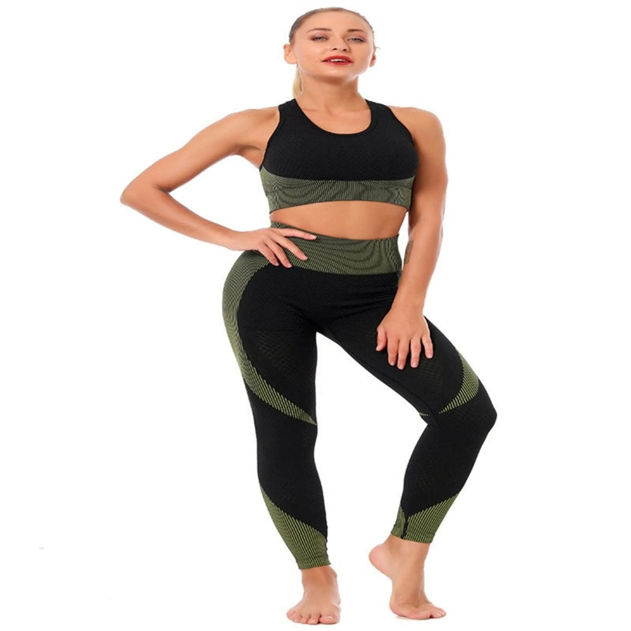 Aura Padded Hollow High Waist Yoga Sport 2-Piece Set