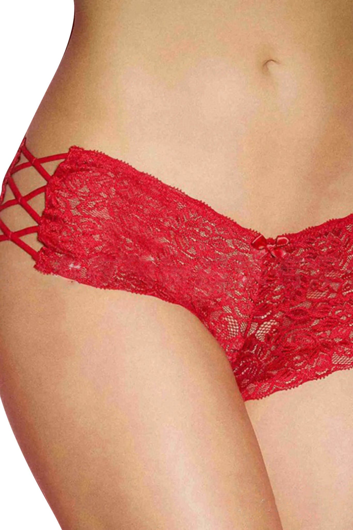 Crisscross Hollow-Out Sides Lace Thong