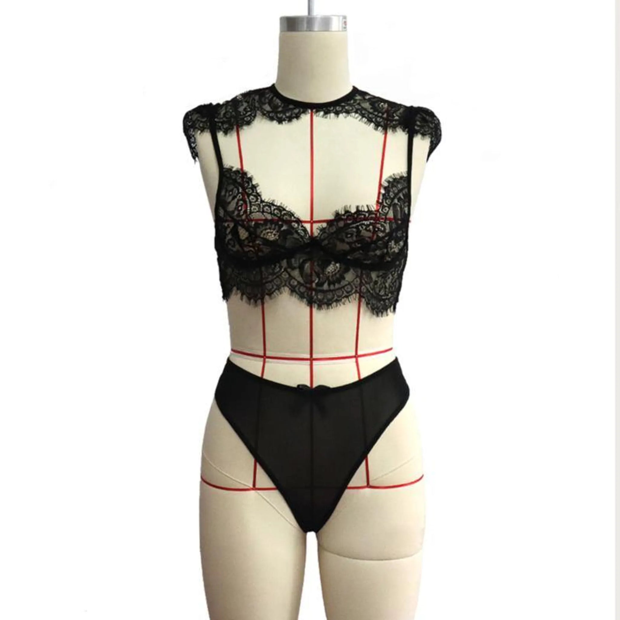 Sexy See-Through Lingerie Set - 2 Pieces