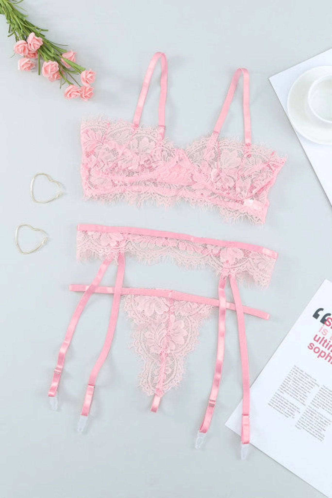 Gianna Sexy Lace Lingerie Set (3 Piece)