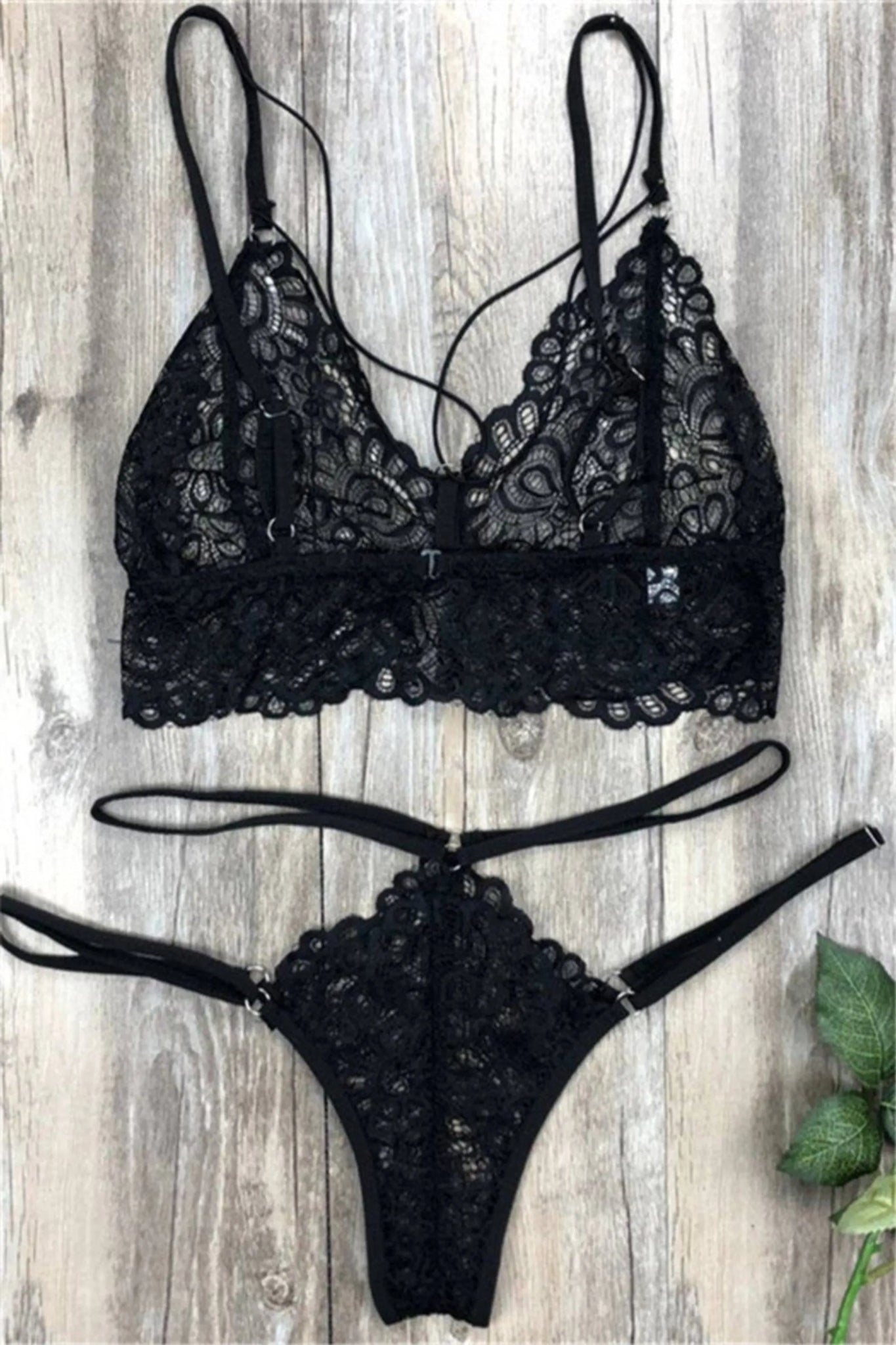 Erotic Lace Lingerie Set - 2 Pieces