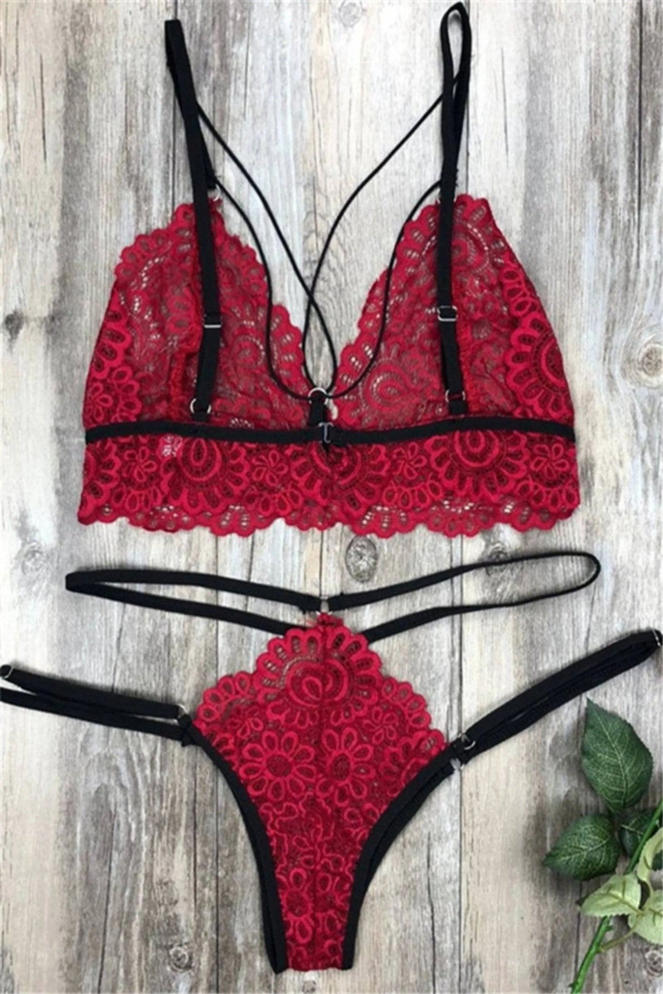 Erotic Lace Lingerie Set - 2 Pieces