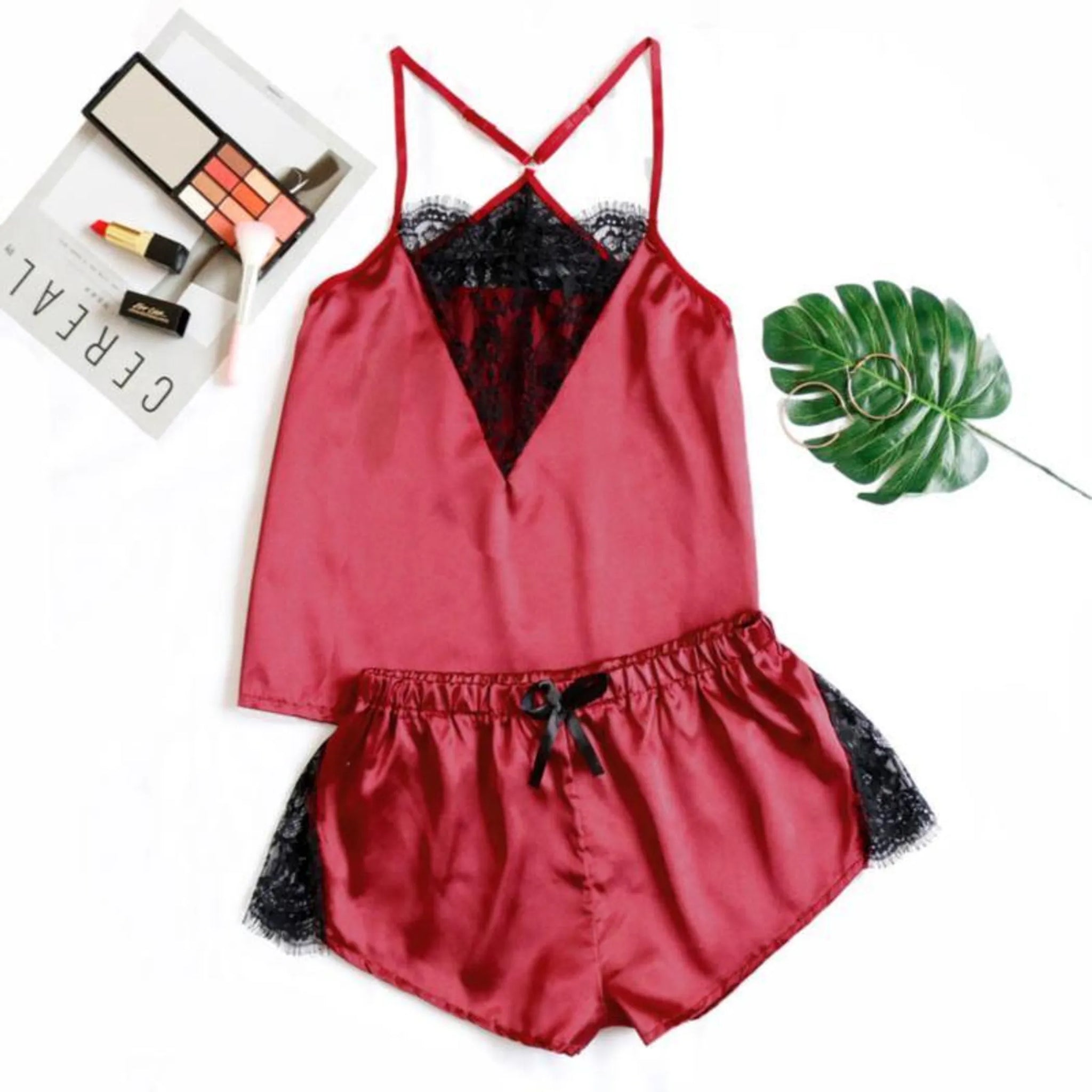 La Belle Fantastique Oakley Lace Silk Nightwear Set