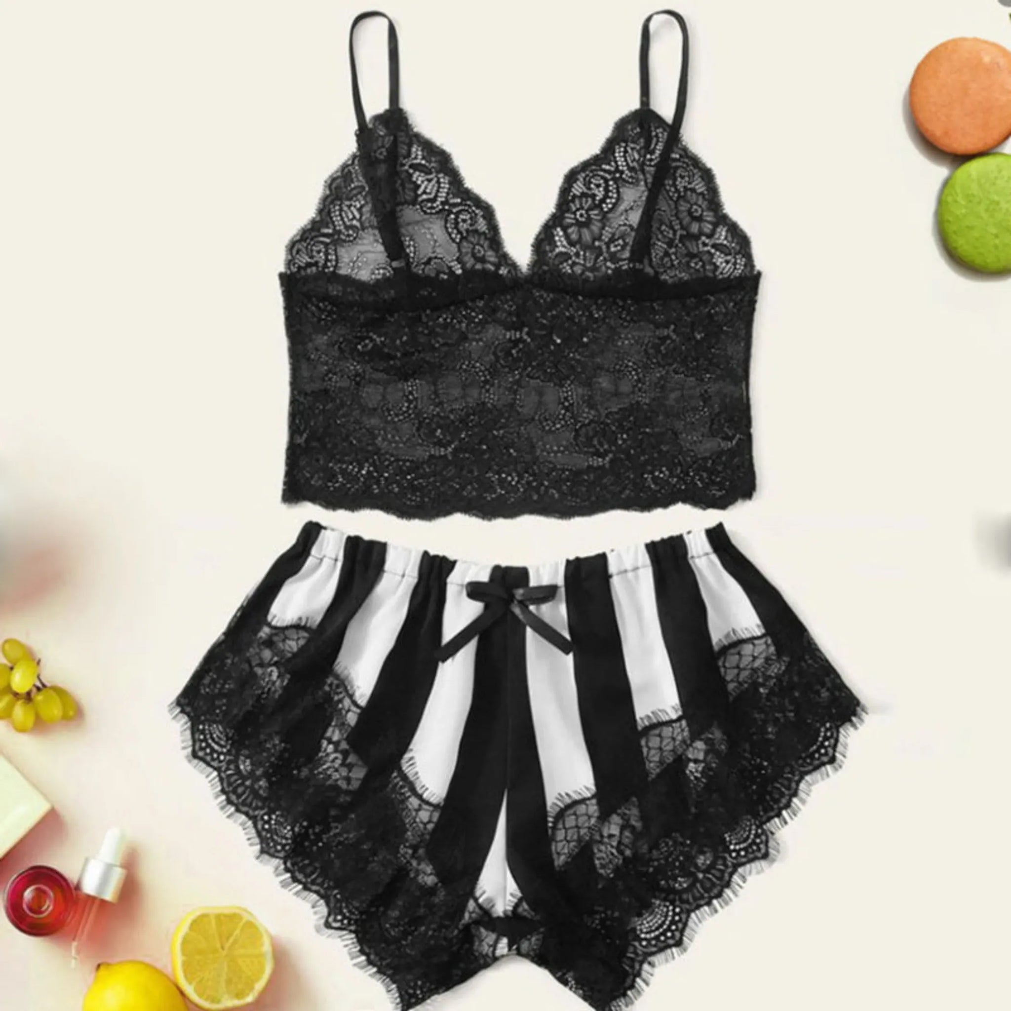 Oakley Lace Silk Nightwear Set