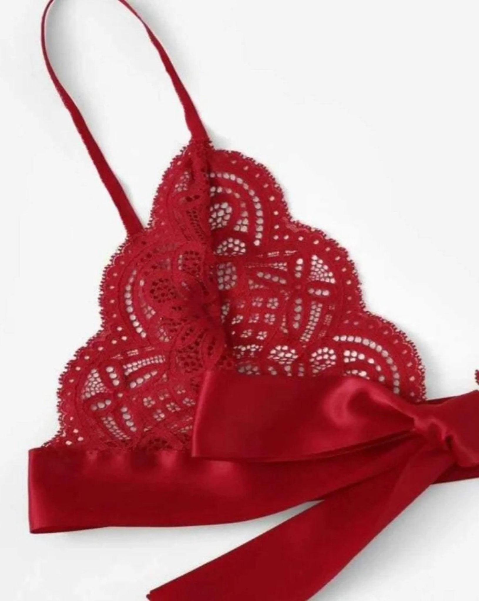 Bow Tie Lace Lingerie Set (2 Piece)