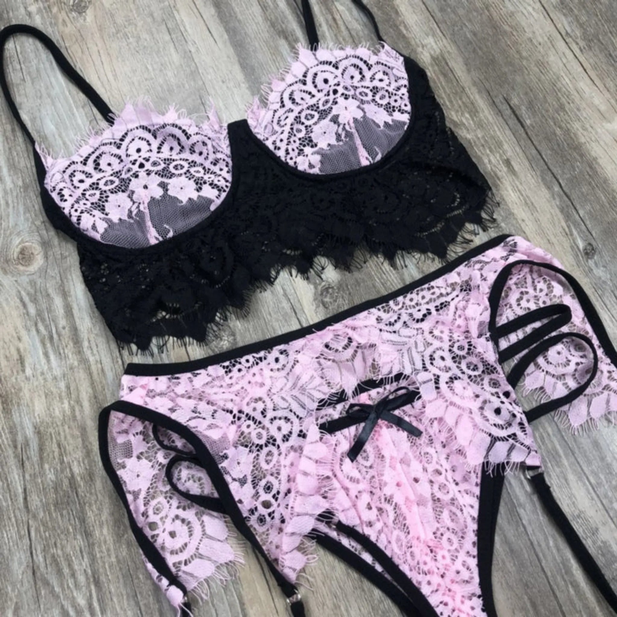 Valentina Lace Lingerie Set (3 Piece)