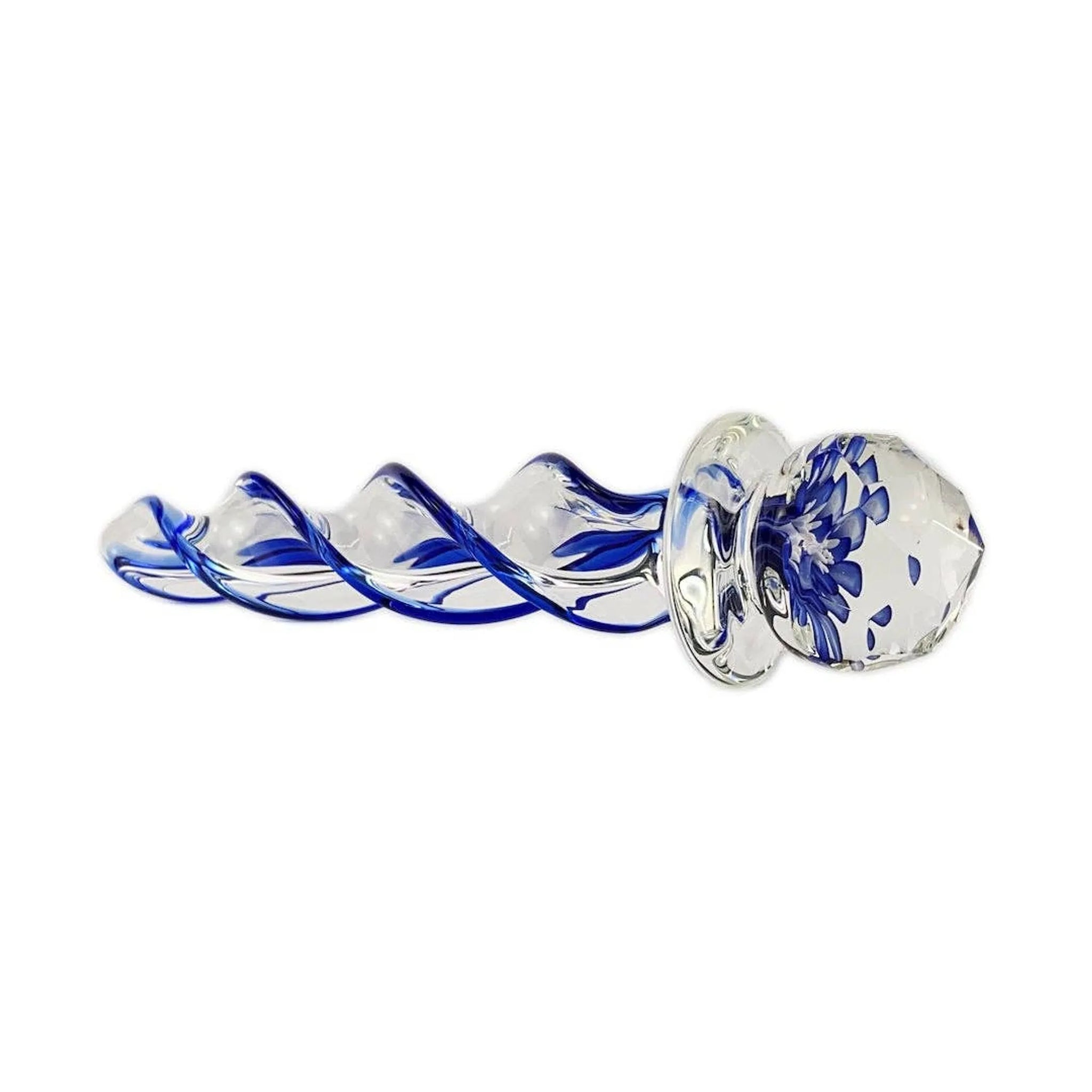 Faceted Implosion Twist Dildo - 5" to 6" Insertable Length