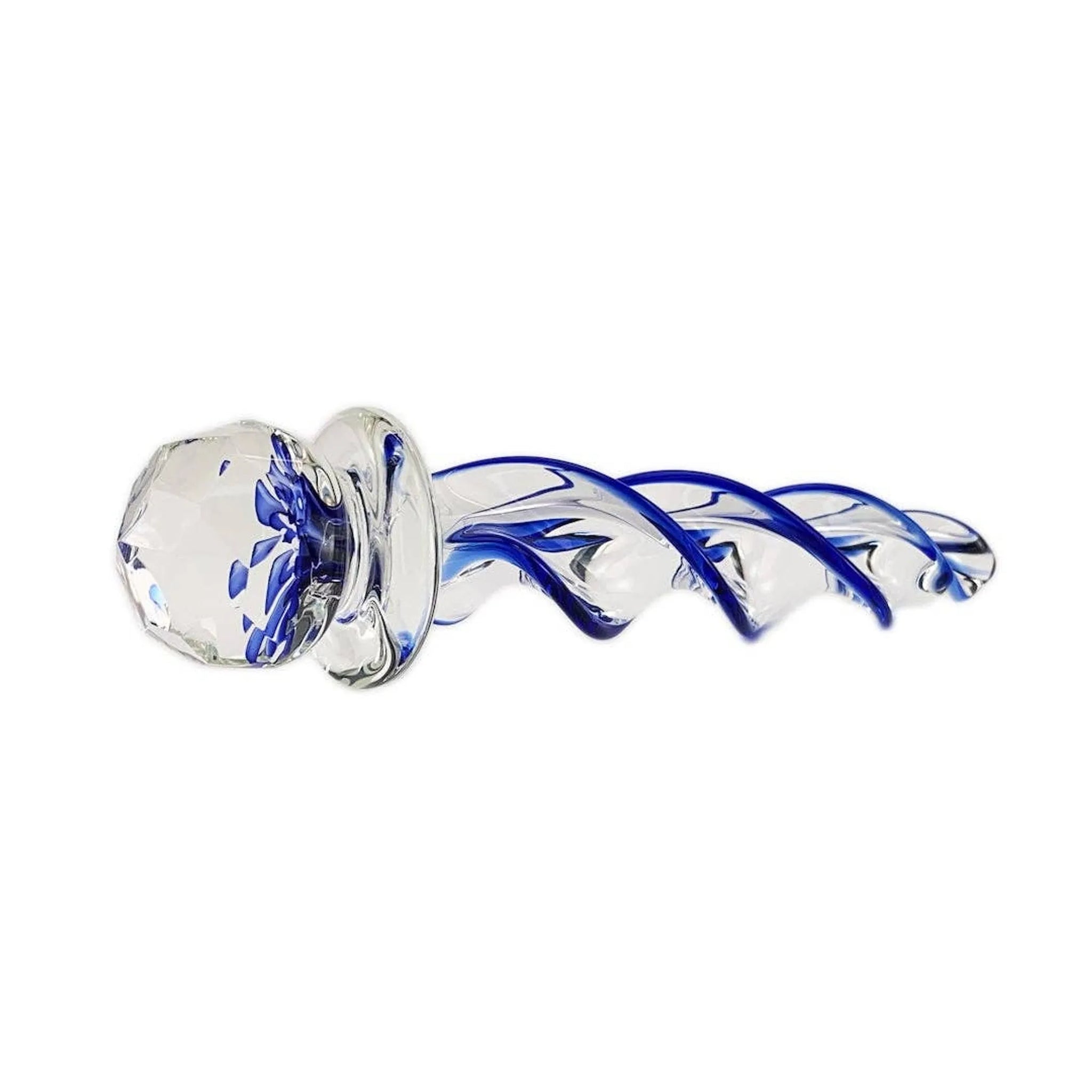 Faceted Implosion Twist Dildo - 5" to 6" Insertable Length