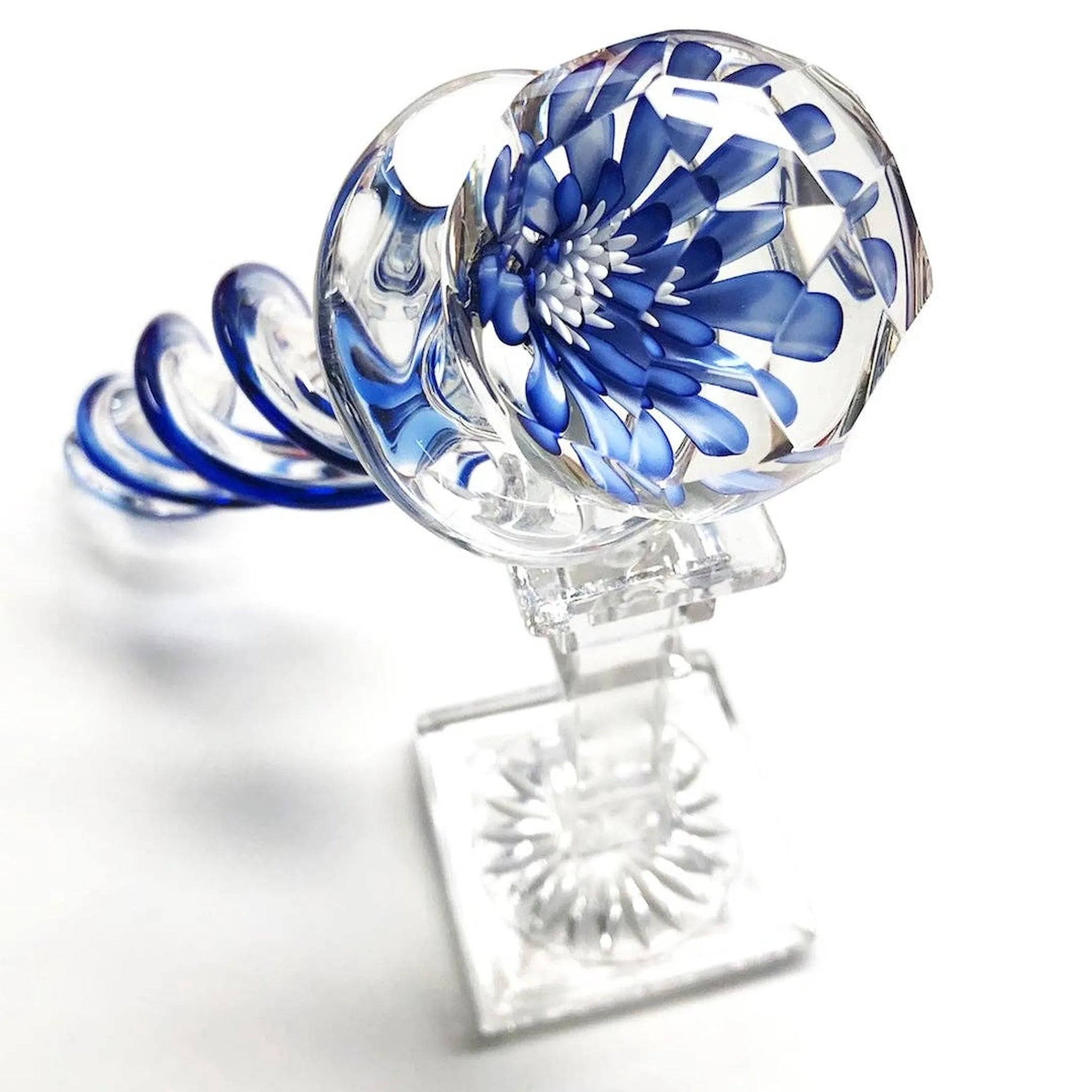 Faceted Implosion Twist Dildo - 5" to 6" Insertable Length