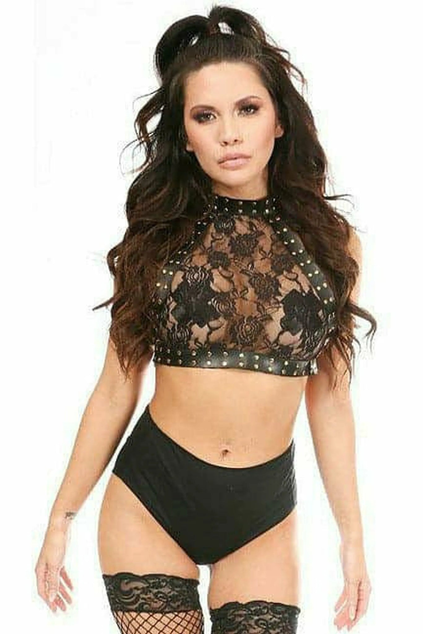 Vegan Leather & Lace Body Harness