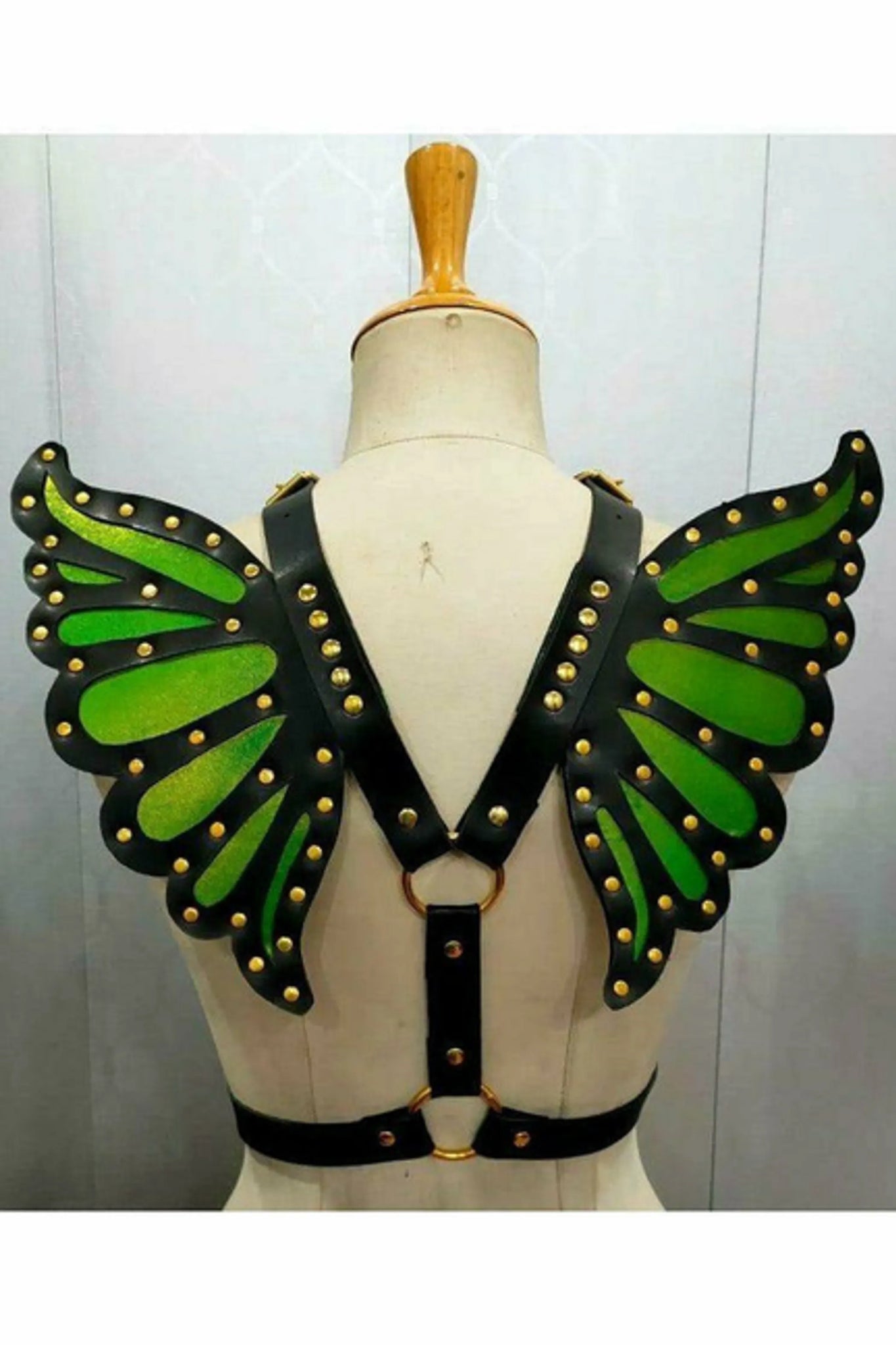 Faux Leather Butterfly Wing Harness