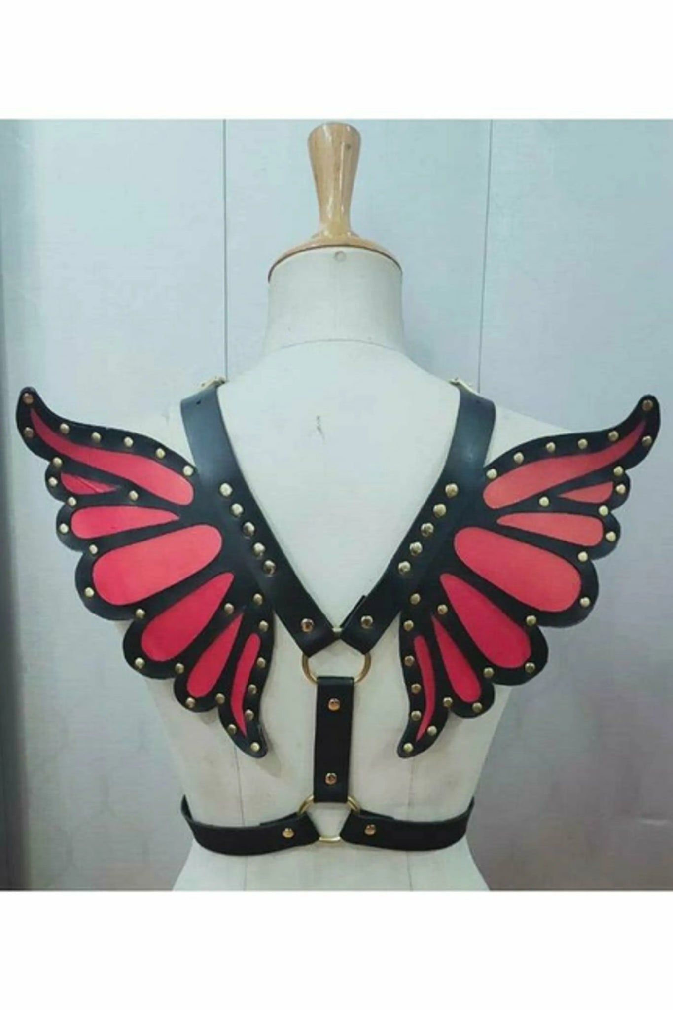 Faux Leather Butterfly Wing Harness