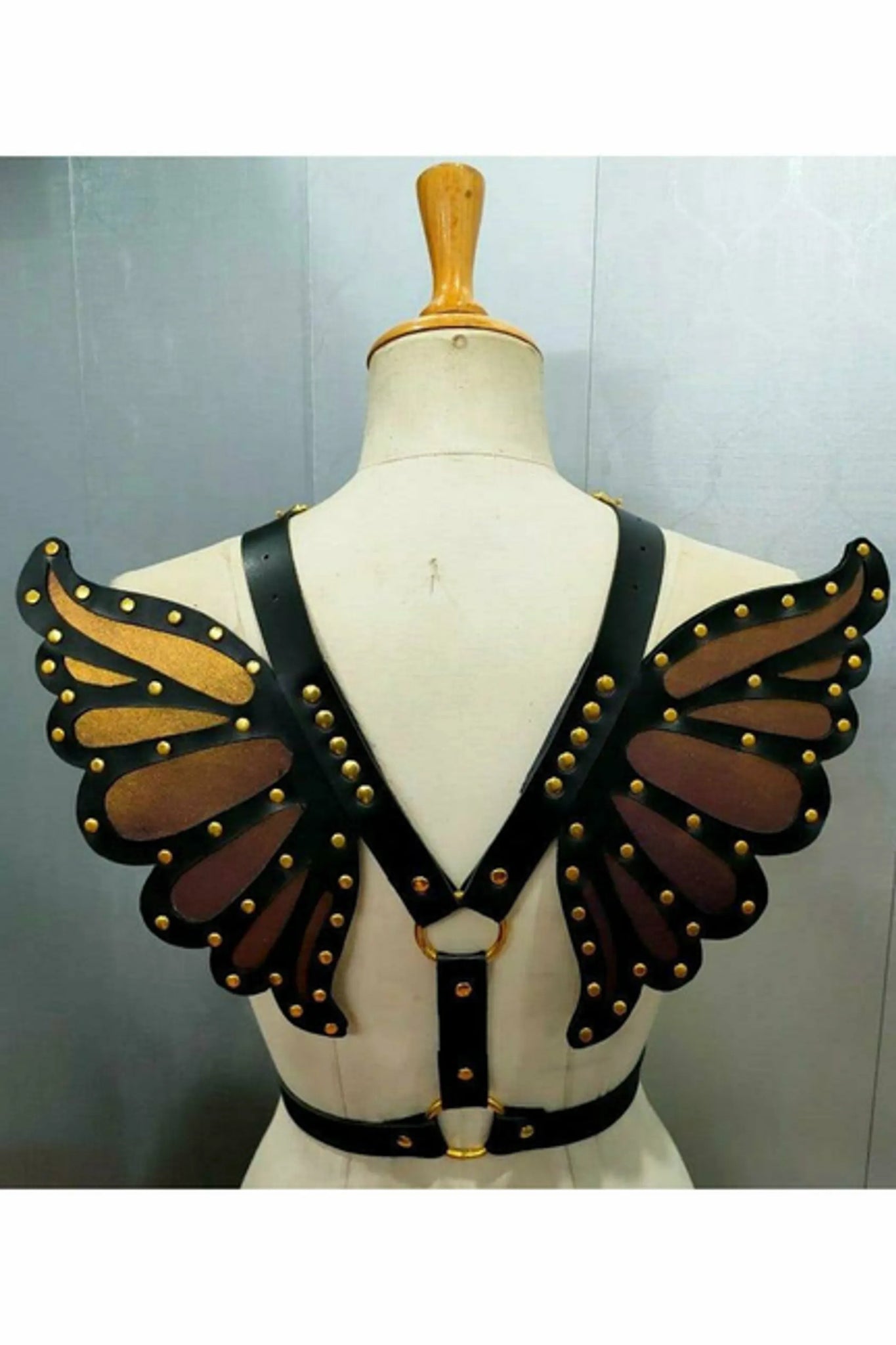Faux Leather Butterfly Wing Harness