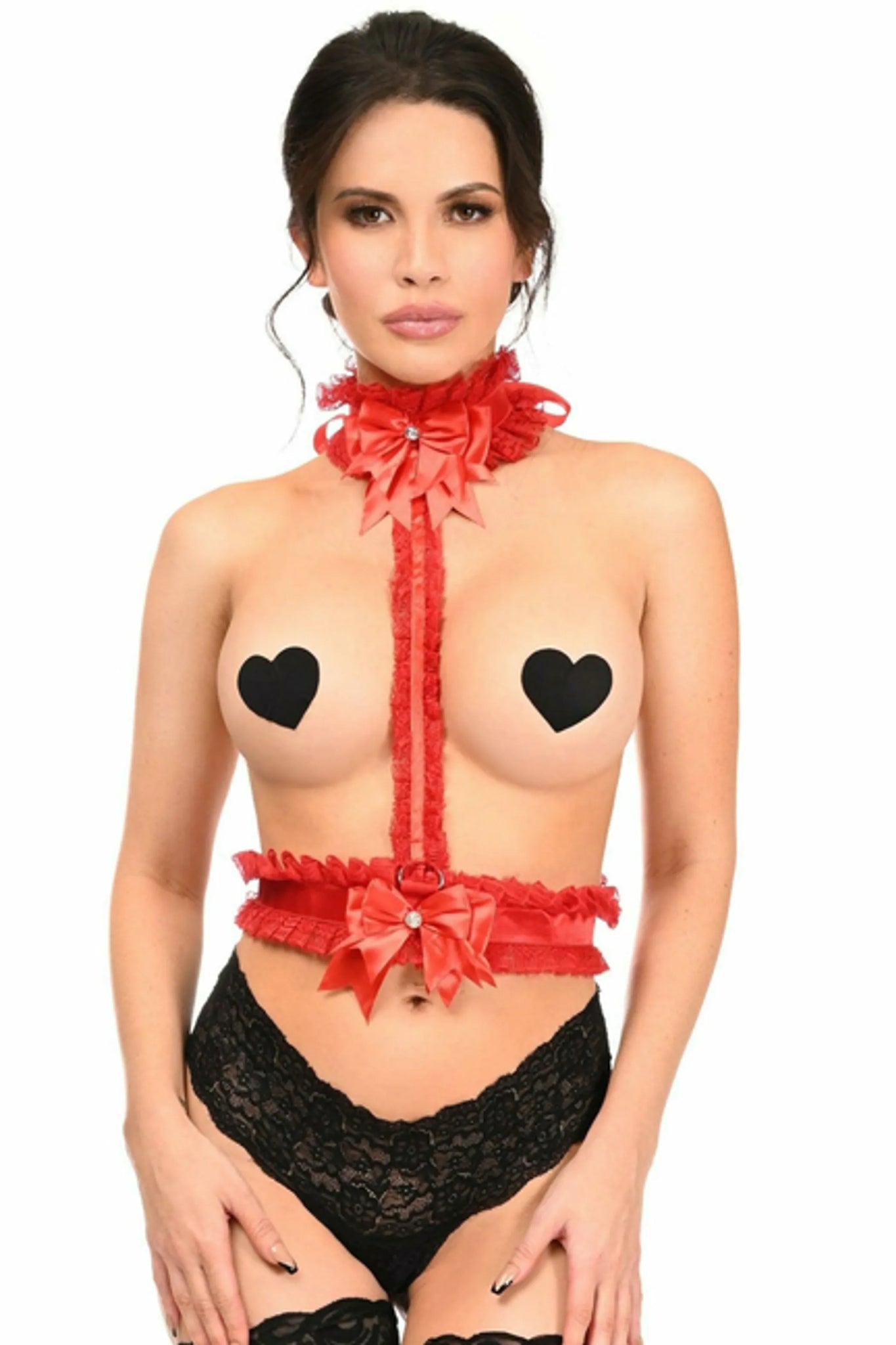 Kitten Collection Lace Single Strap Body Harness