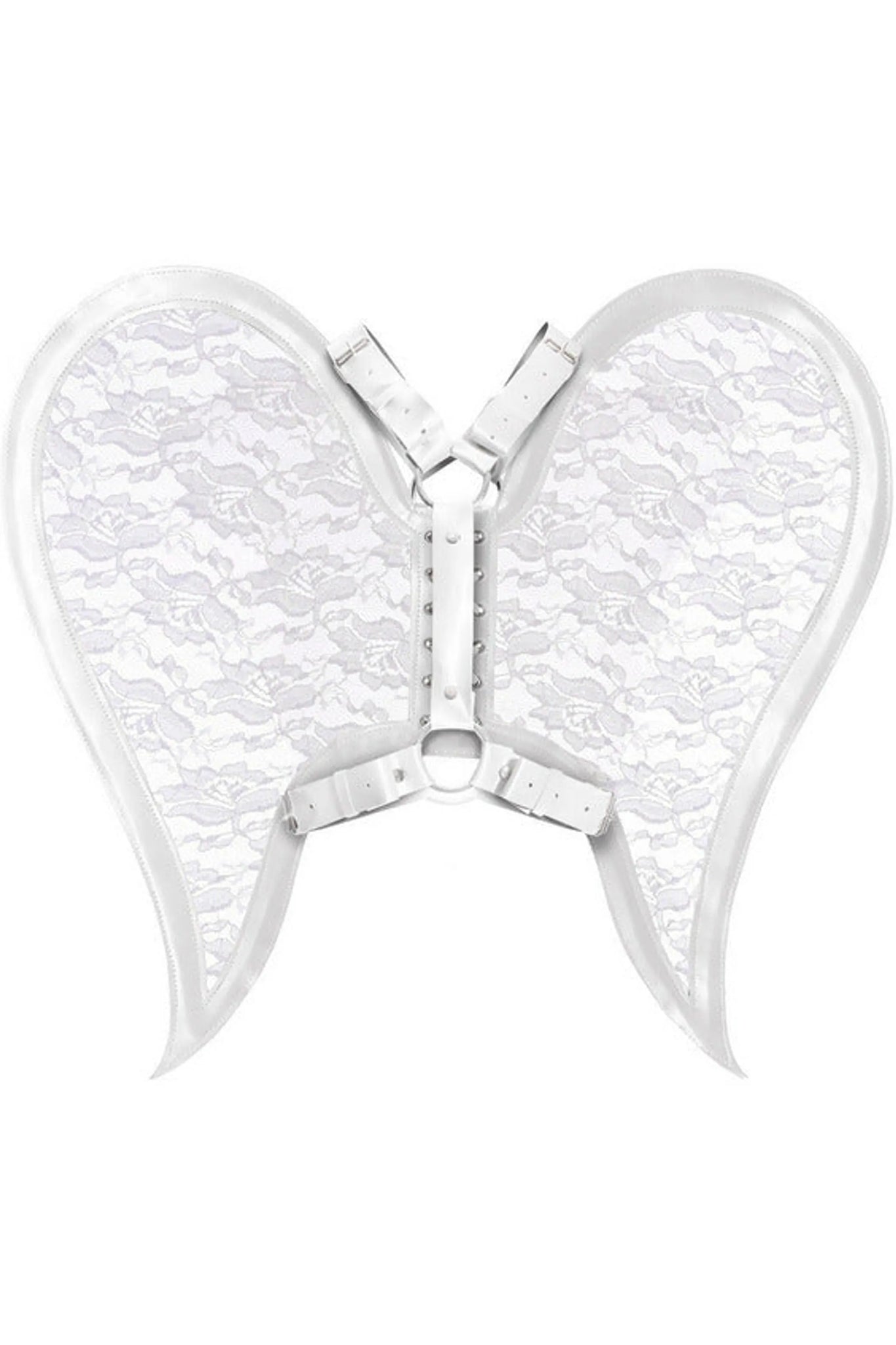 Faux Leather & Lace Angel Wing Body Harness