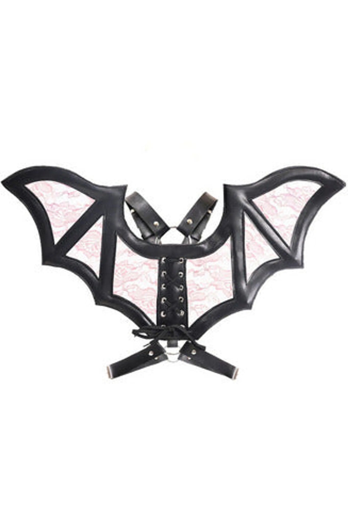 Faux Leather & Lace Wing Harness