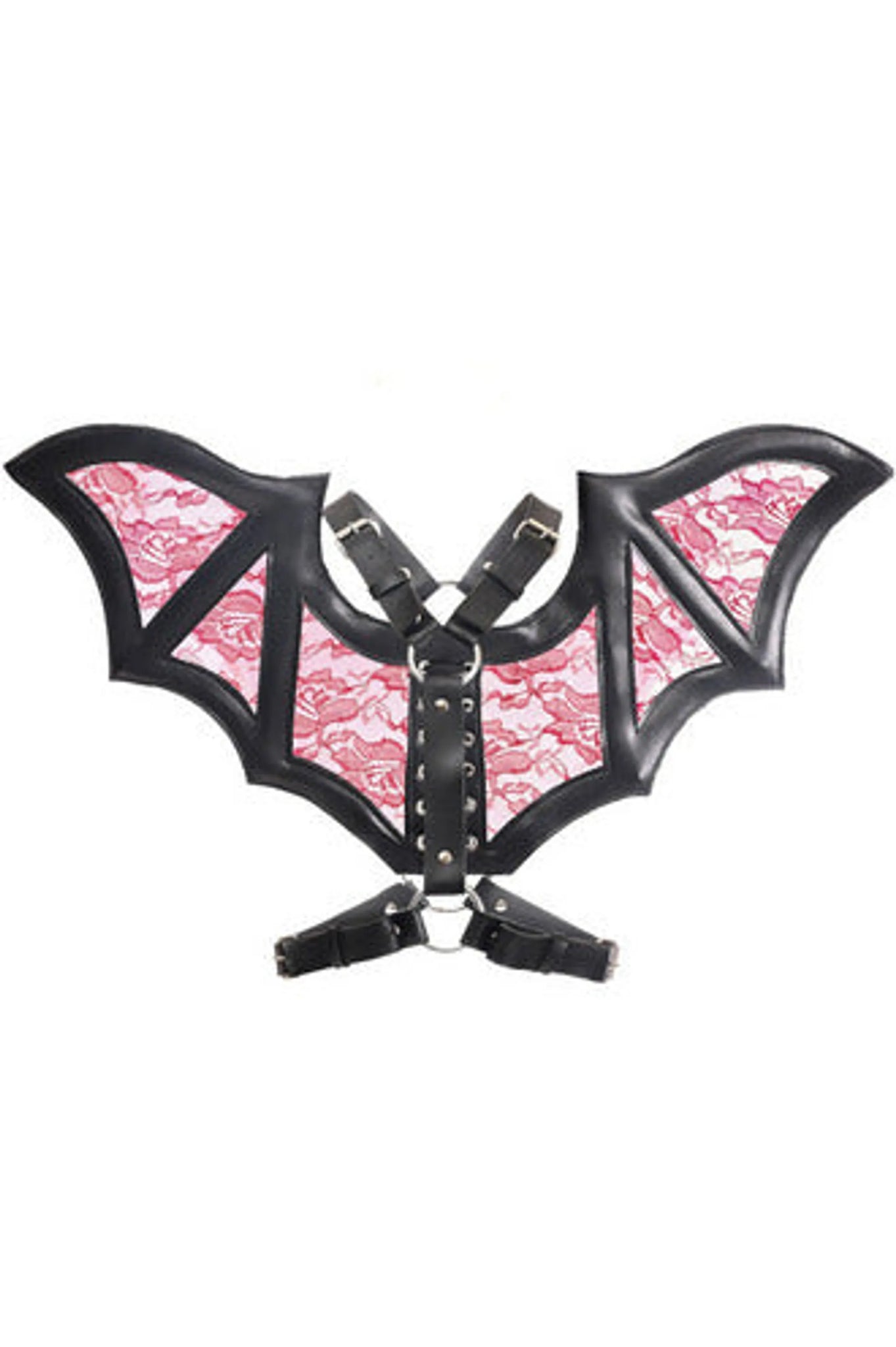 Faux Leather & Lace Wing Harness