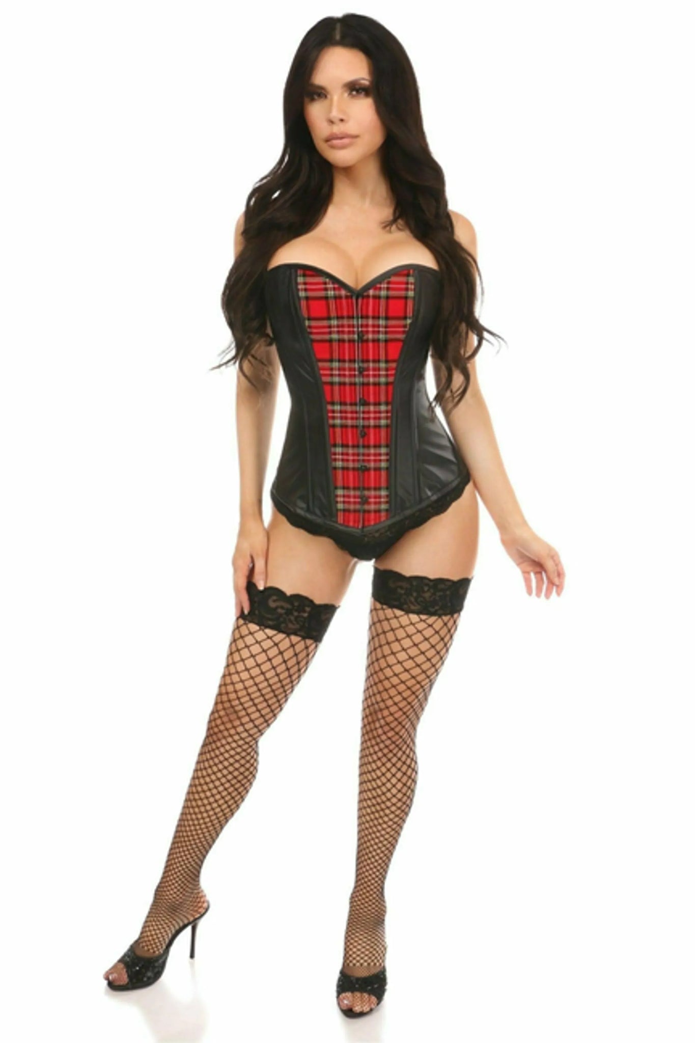 Lavish & Wet Look Overbust Corset