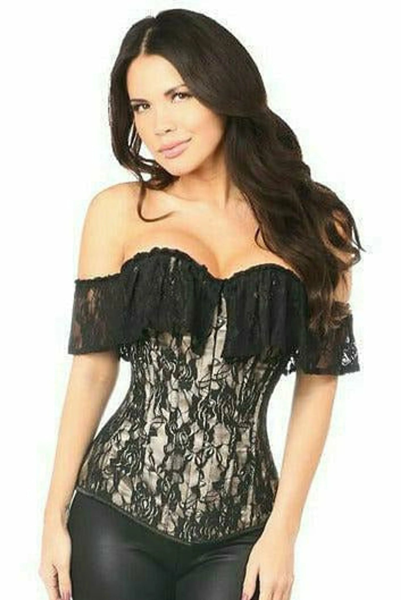 Lavish Lace Off-The-Shoulder Corset