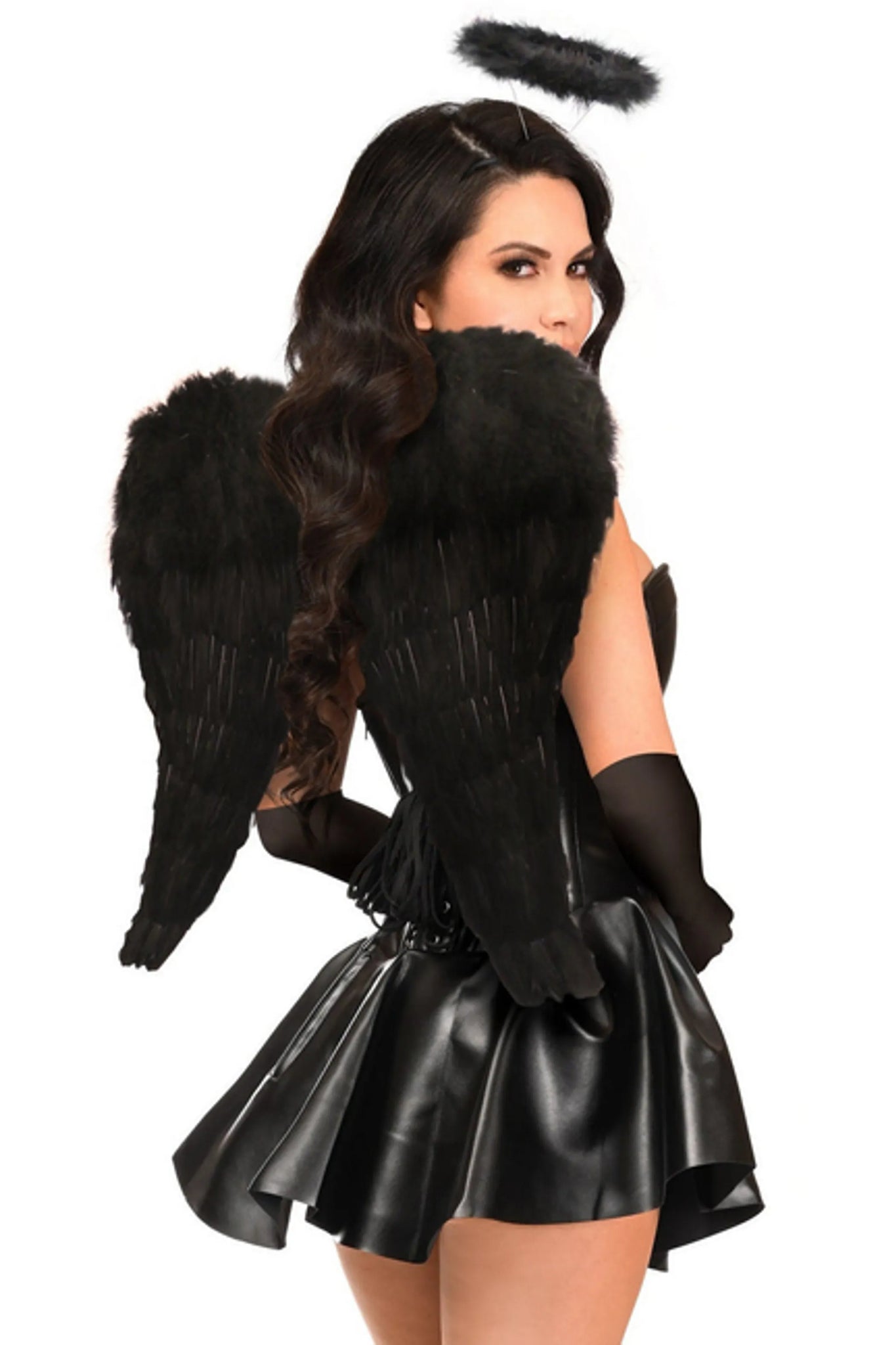 Top Drawer Faux Leather Dark Angel Corset Dress Costume