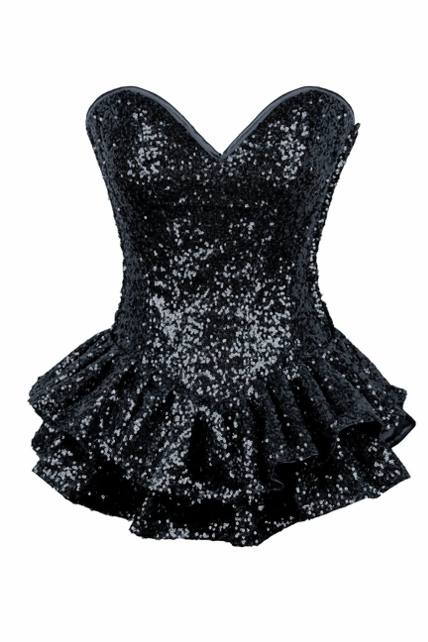 Top Drawer Sequin Steel Boned Mini Corset Dress