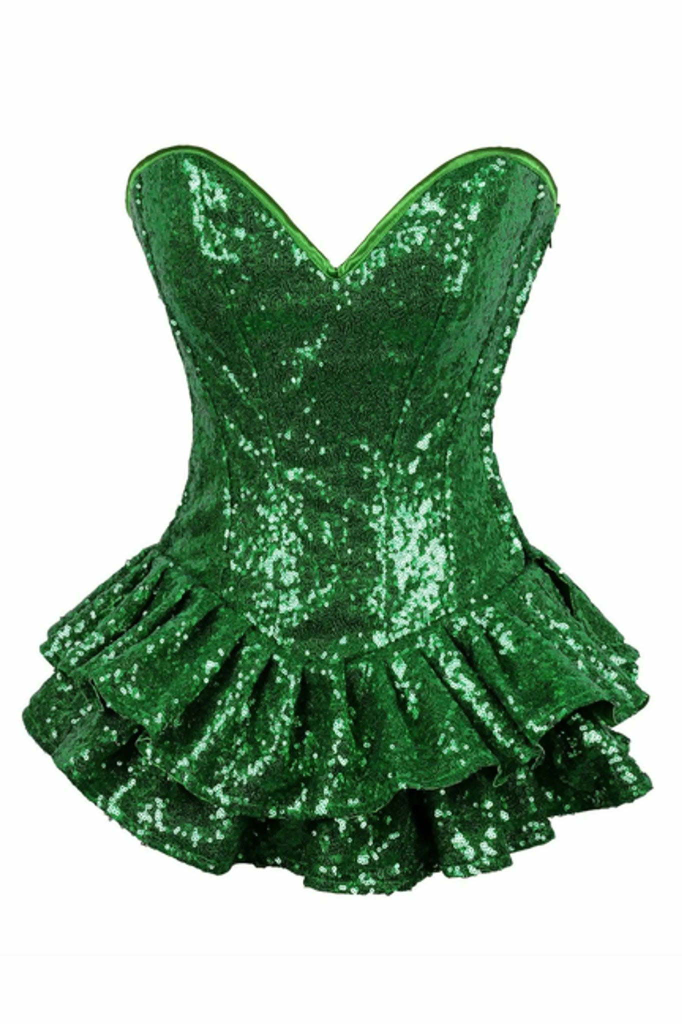 Top Drawer Sequin Steel Boned Mini Corset Dress