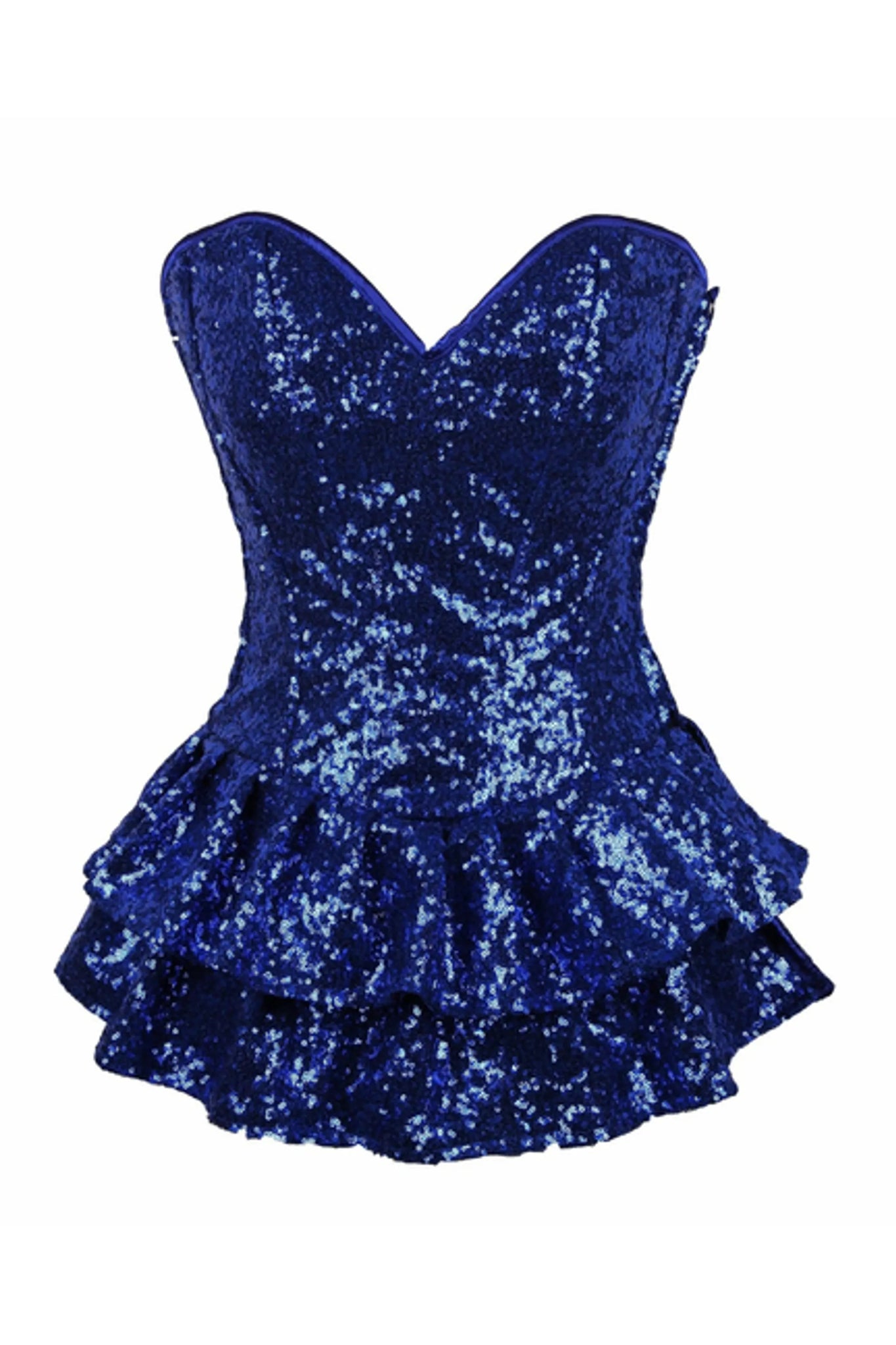 Top Drawer Sequin Steel Boned Mini Corset Dress