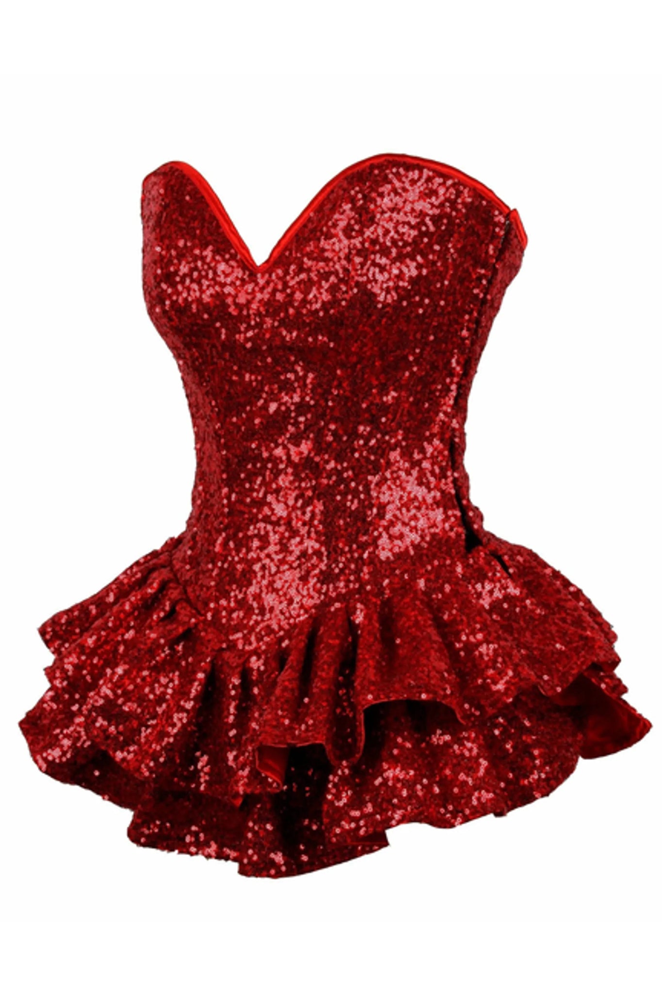 Top Drawer Sequin Steel Boned Mini Corset Dress