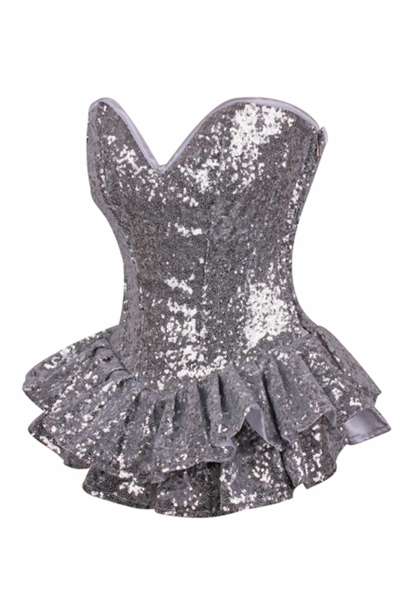 Top Drawer Sequin Steel Boned Mini Corset Dress
