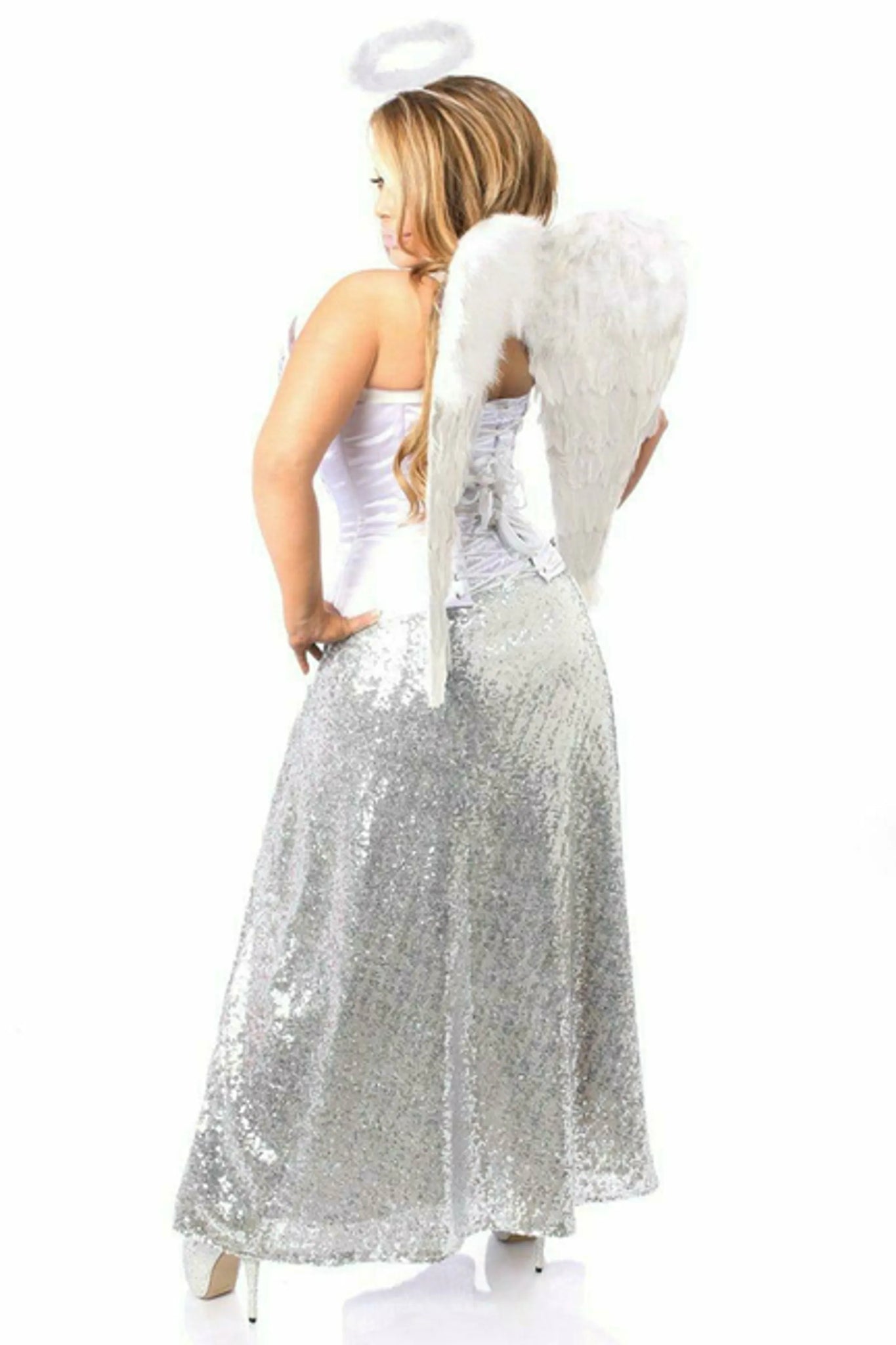 Top Drawer Premium Sequin Angelic Corset Costume
