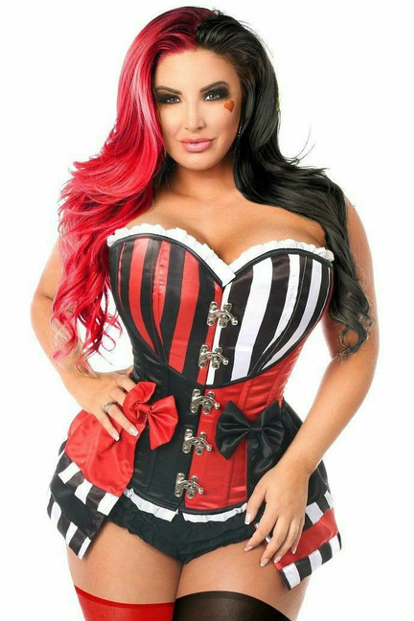 Top Drawer Jokester Villain Corset Costume