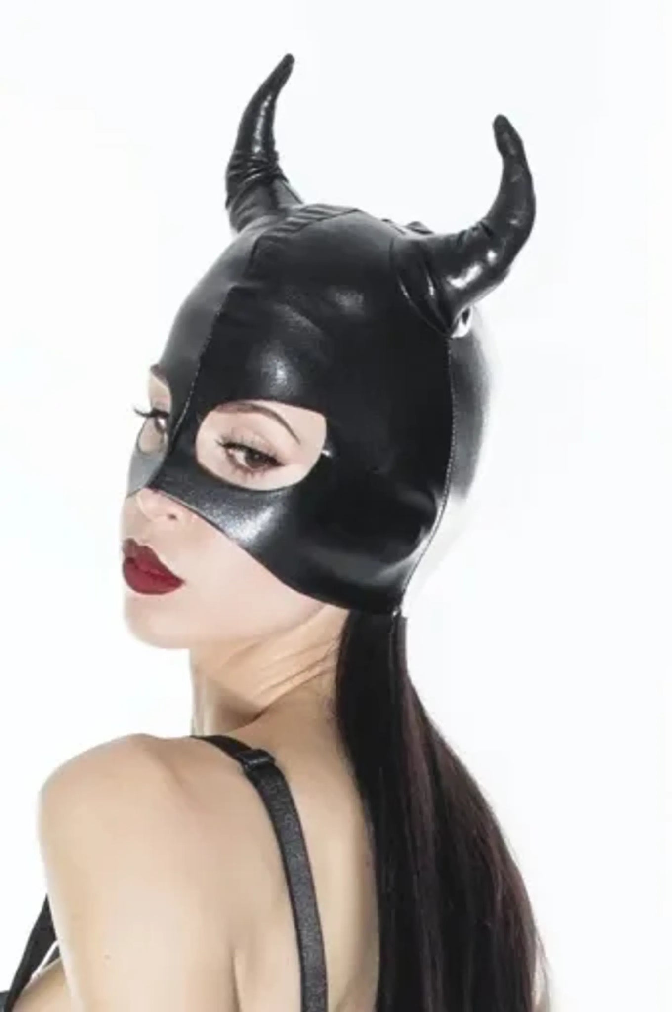 Coquette Wetlook Devil Mask