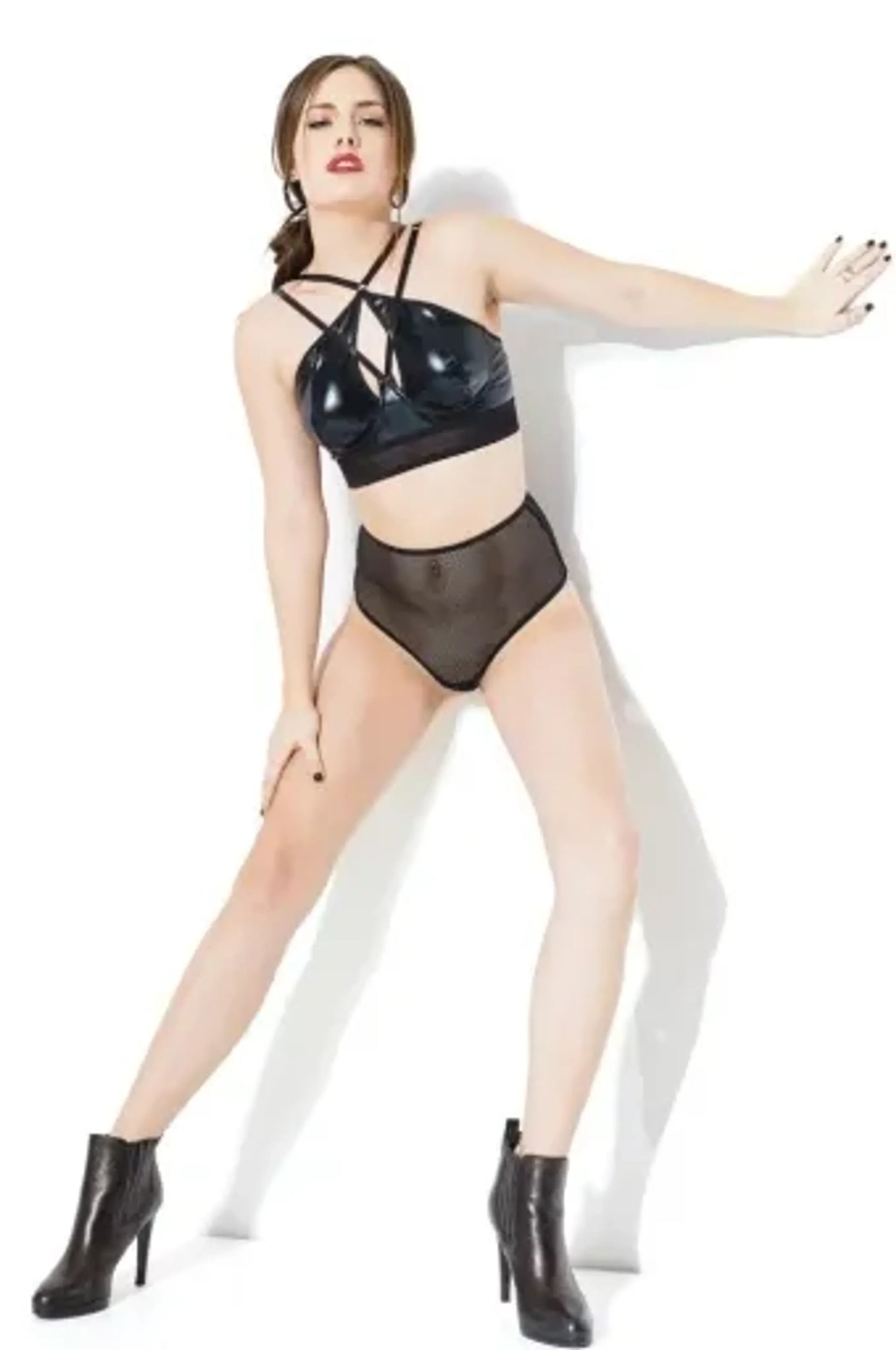 Coquette Wetlook Bra - Color: Black | Pack Of: 1 | Style: Clothing