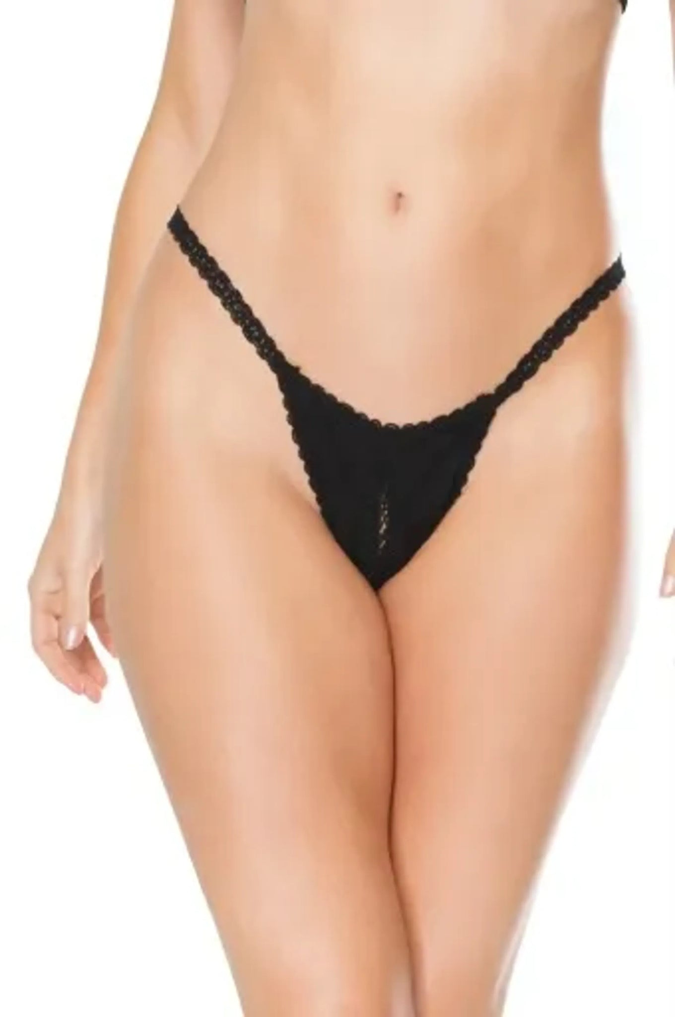 Coquette Crotchless Thong - Color: Black | Pack Of: 1 | Style: Legacy