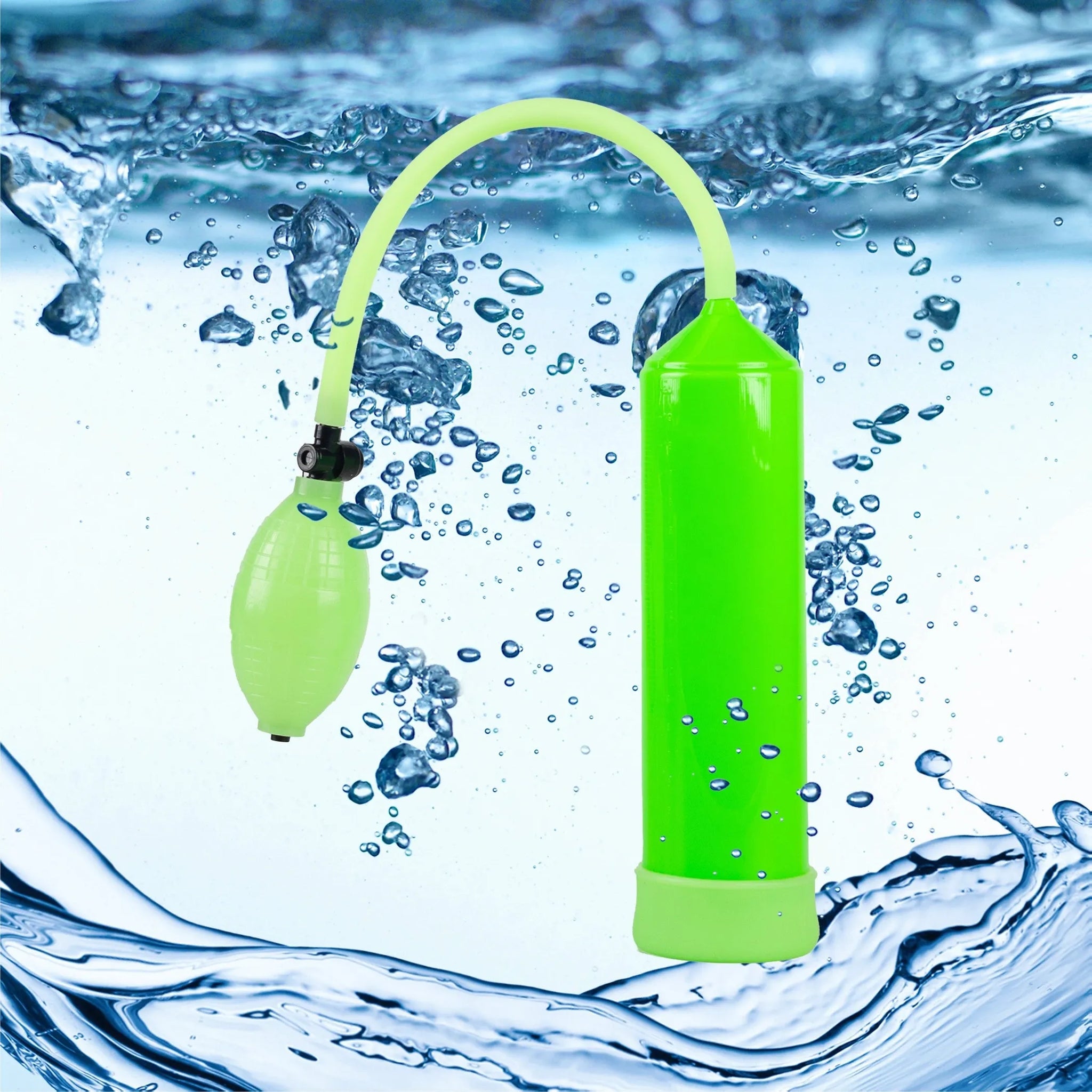 Glow-in-the-Dark Penis Pump with 8.5-Inch Insertable Length