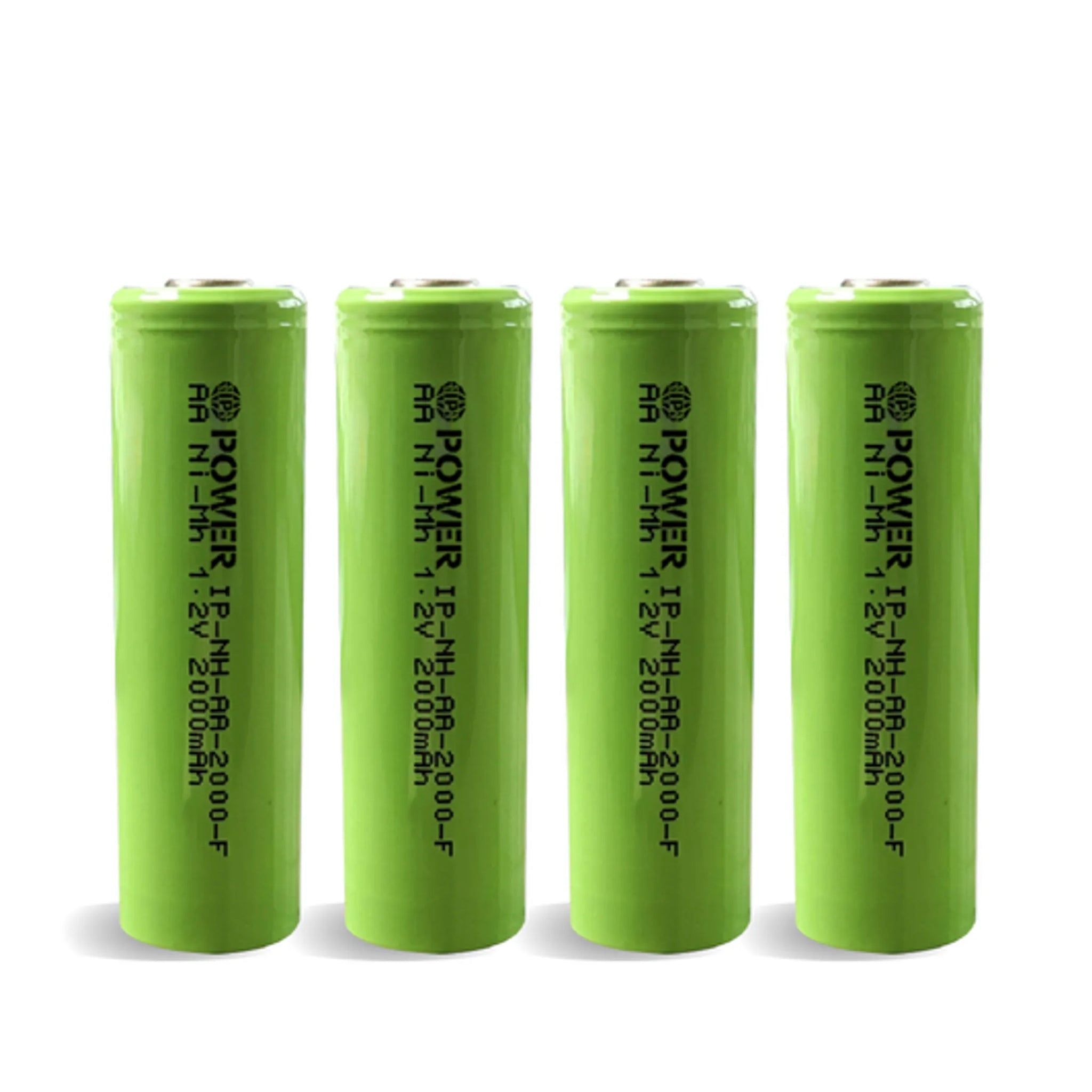 IP Power Ni-Mh AA 2000mAh 1.2V Rechargeable Flat Top Battery - 4 Pack