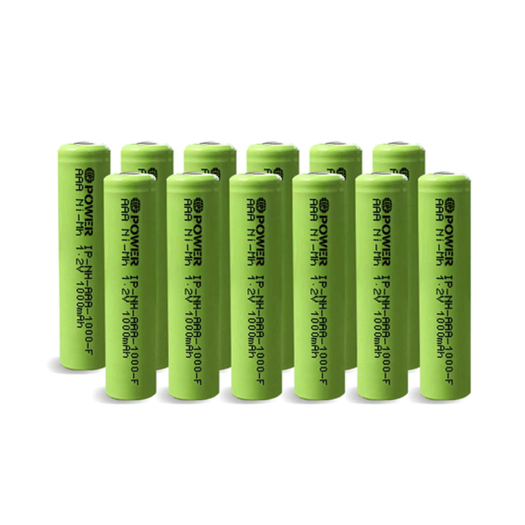 IP Power Ni-Mh AAA 1000mAh 1.2V Rechargeable Flat Top Battery - 4 Pack