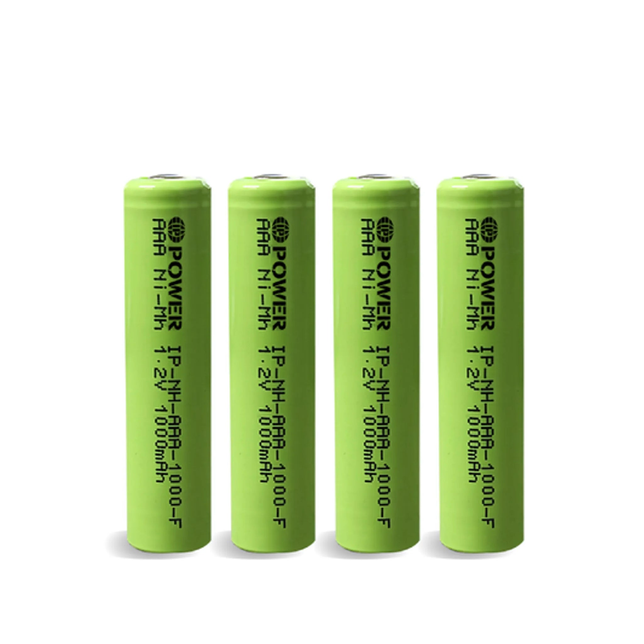 IP Power Ni-Mh AAA 1000mAh 1.2V Rechargeable Flat Top Battery - 4 Pack
