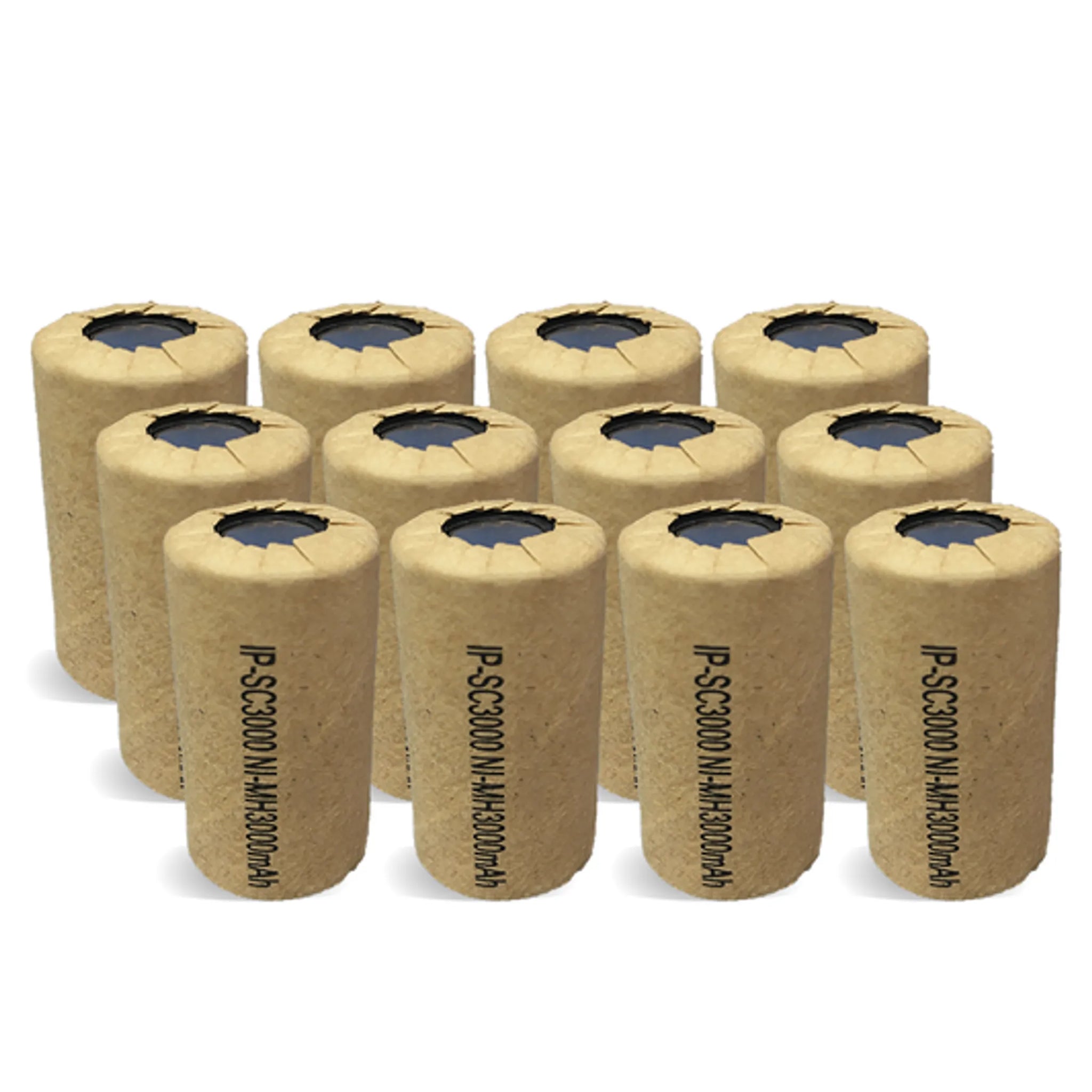 IP Power High Rate Sub C Ni-Mh 3000mAh 1.2V Flat Top Battery - 4 Pack - Size: SUB C