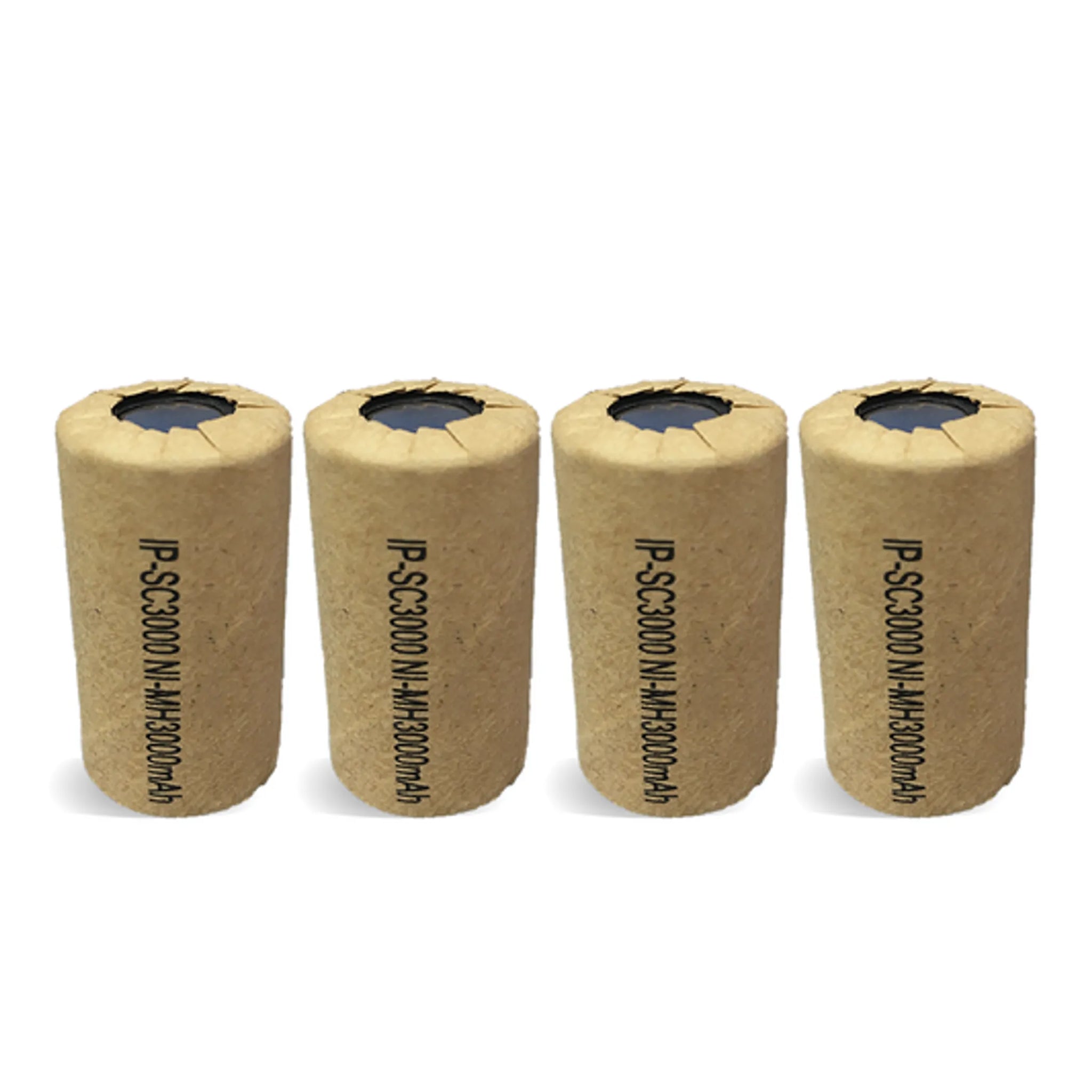 IP Power High Rate Sub C Ni-Mh 3000mAh 1.2V Flat Top Battery - 4 Pack - Size: SUB C