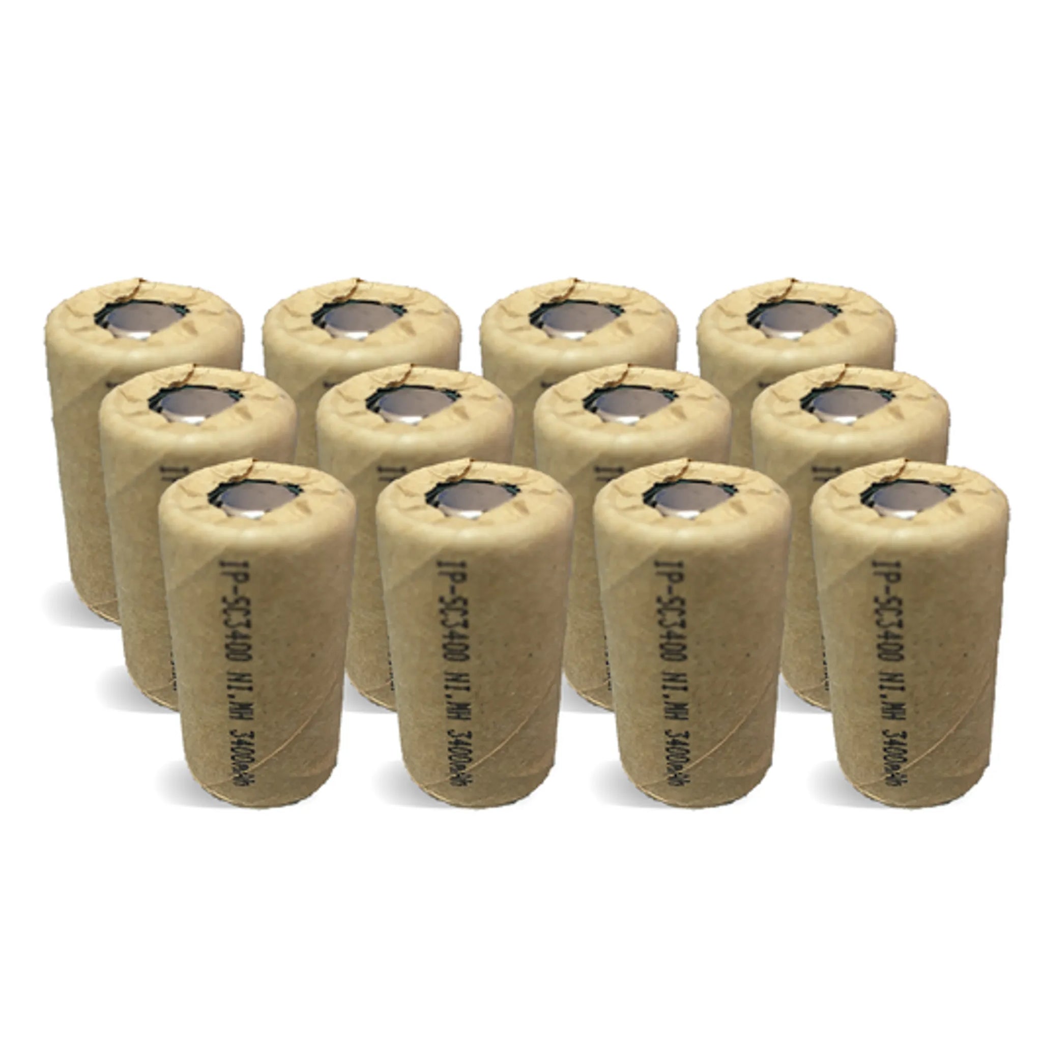 IP Power Sub C Ni-Mh 3400mAh 1.2V Flat Top Battery - 4 Pack