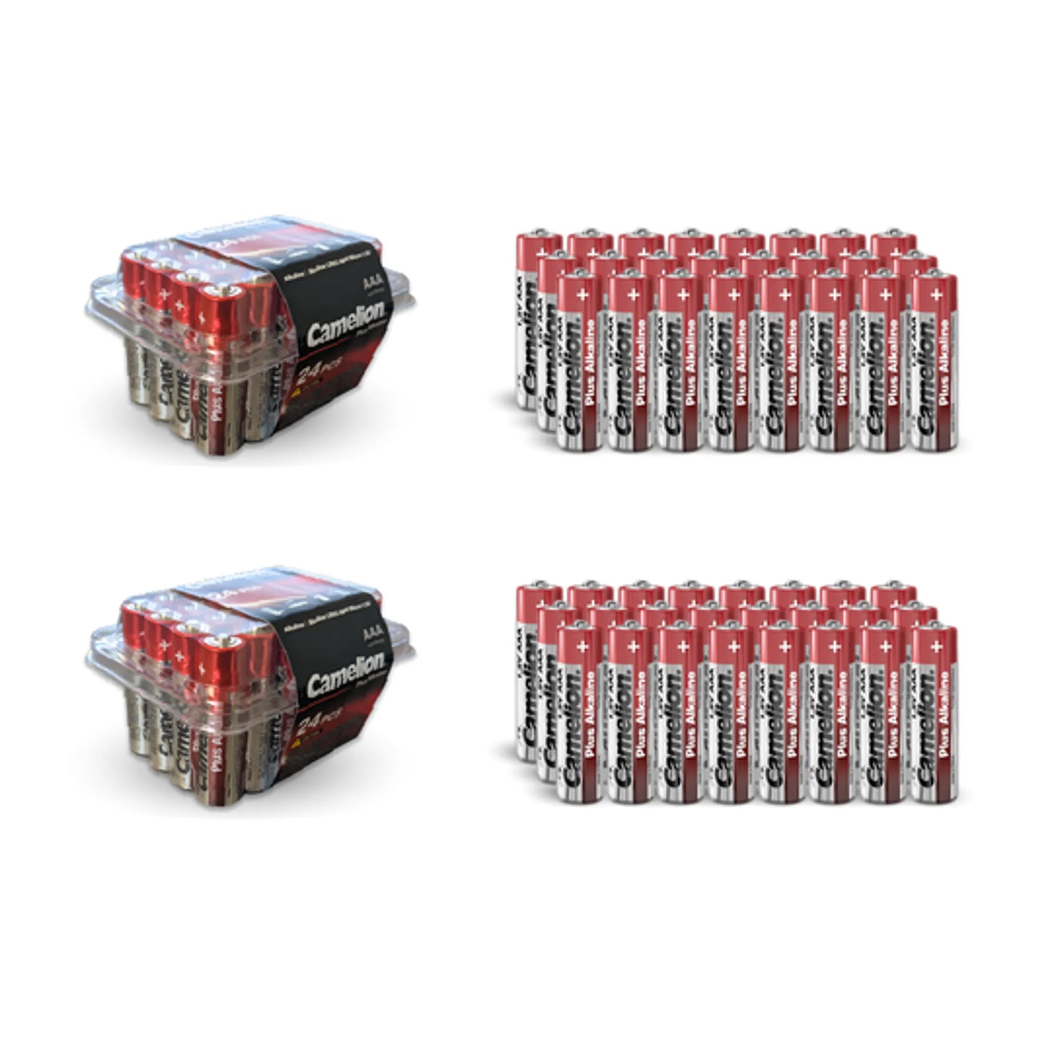 Camelion AAA 1.5V Plus Alkaline Plastic Tub 48 Count (2 x 24Ct)
