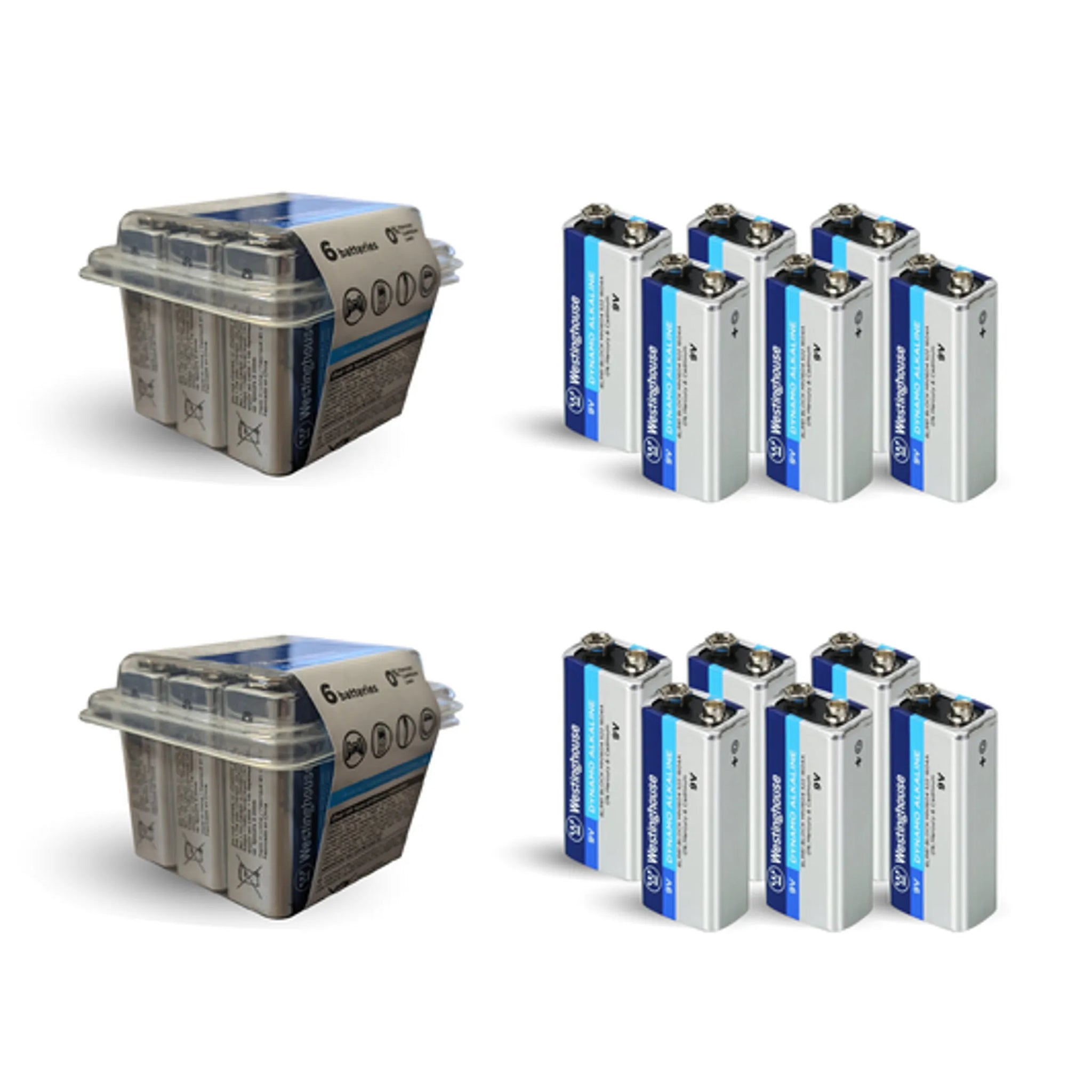 Westinghouse 9V Dynamo Alkaline Plastic Tub 12 Count (2 x 6pks)