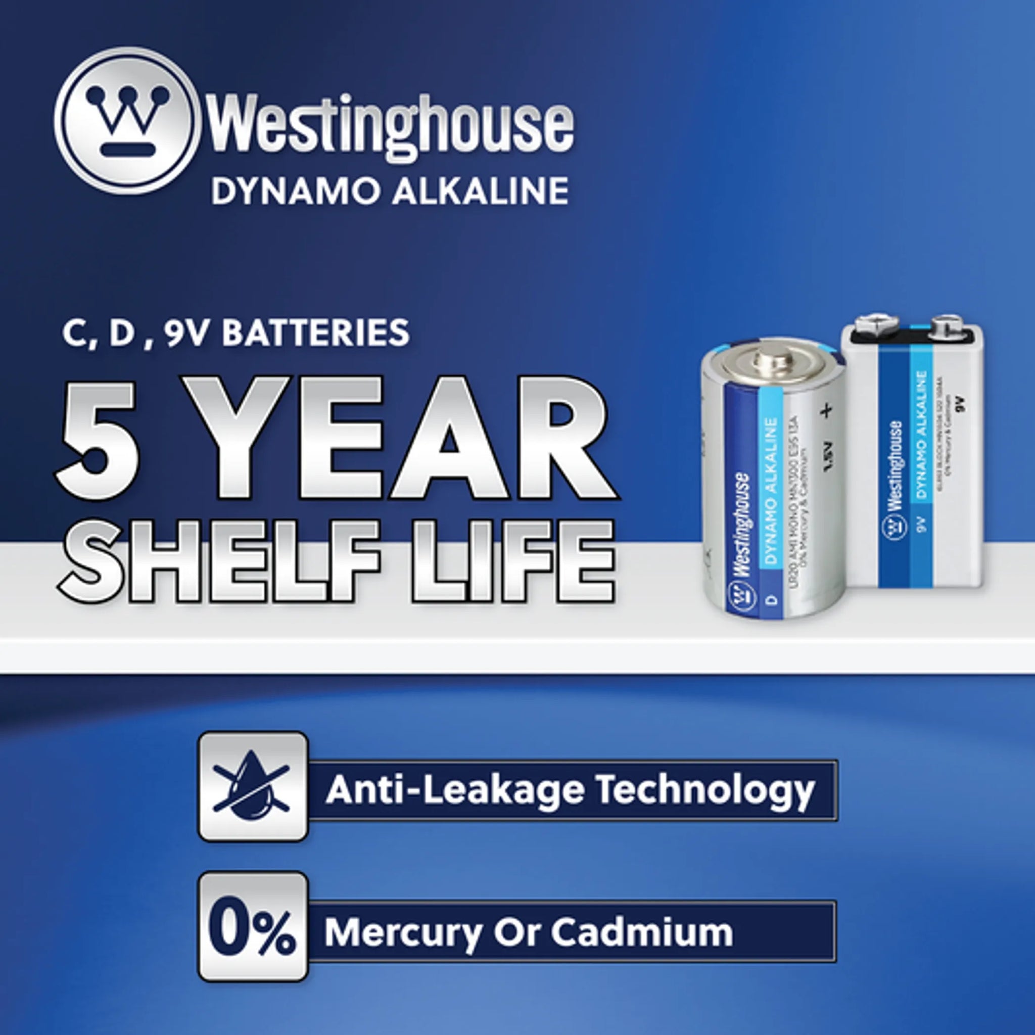 Westinghouse 9V Dynamo Alkaline Plastic Tub 12 Count (2 x 6pks)
