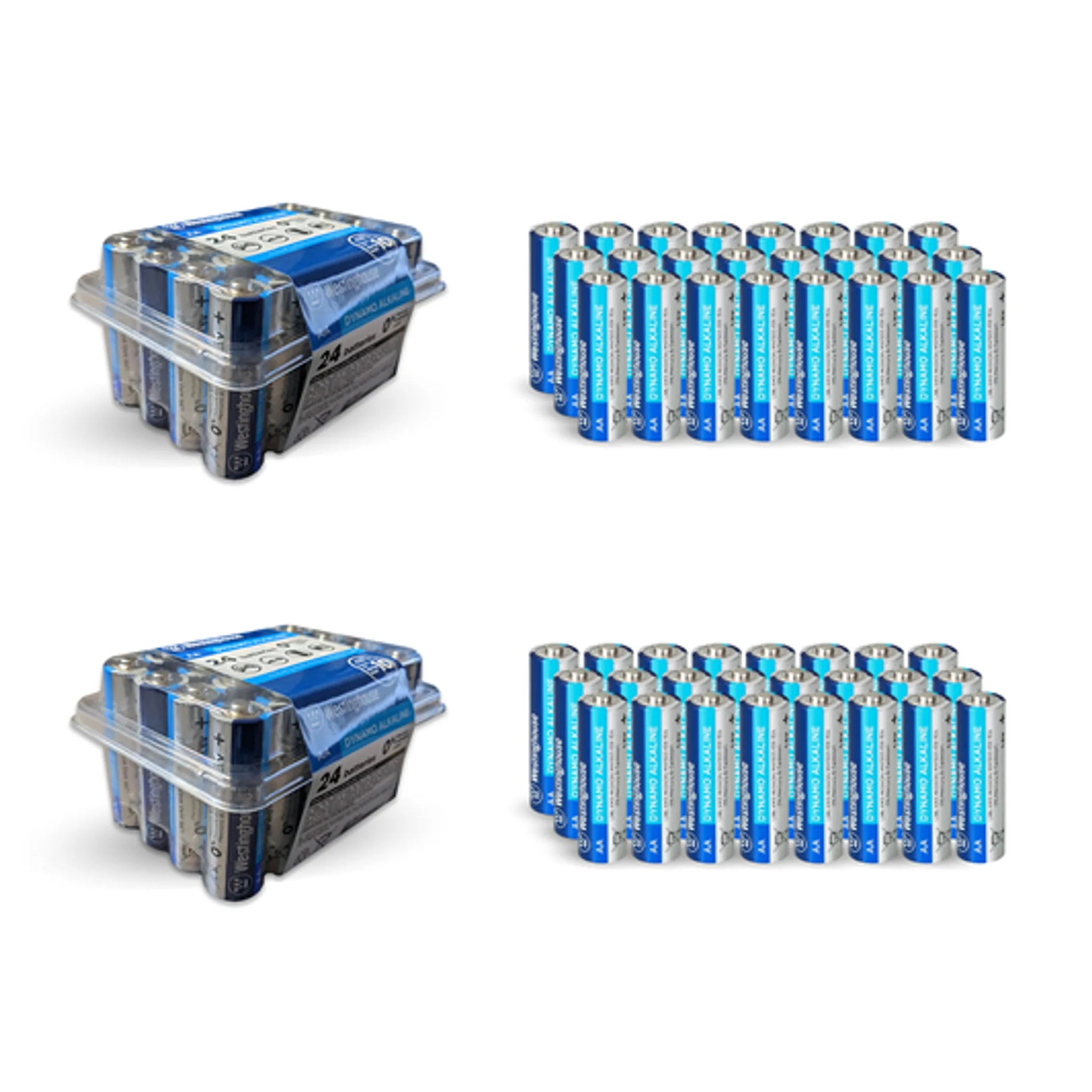 Westinghouse AA 1.5V Alkaline Plastic Tub 48 Count (2 x 24Ct)