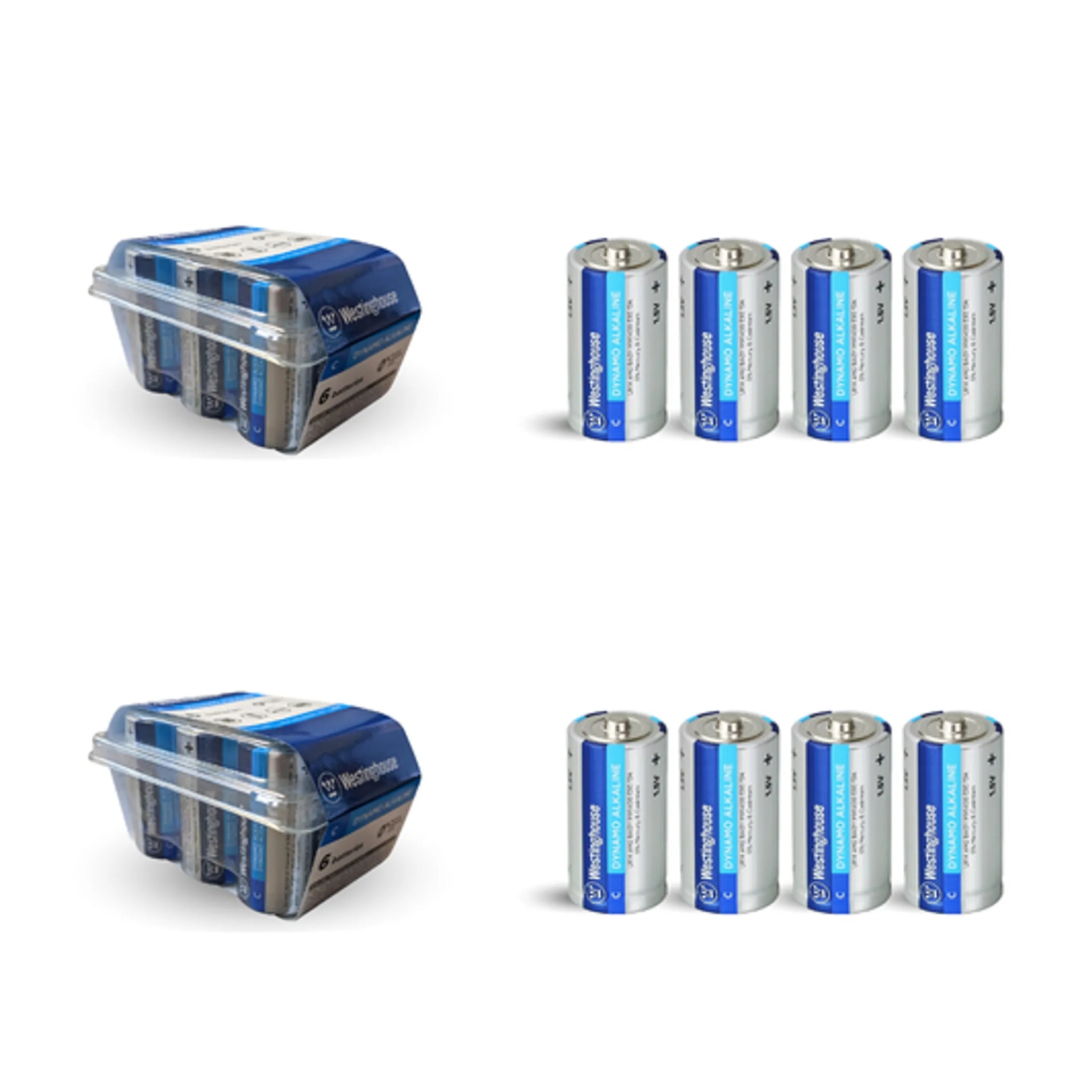 Westinghouse C 1.5V Alkaline Plastic Tub 12 Count (2 x 6Ct)