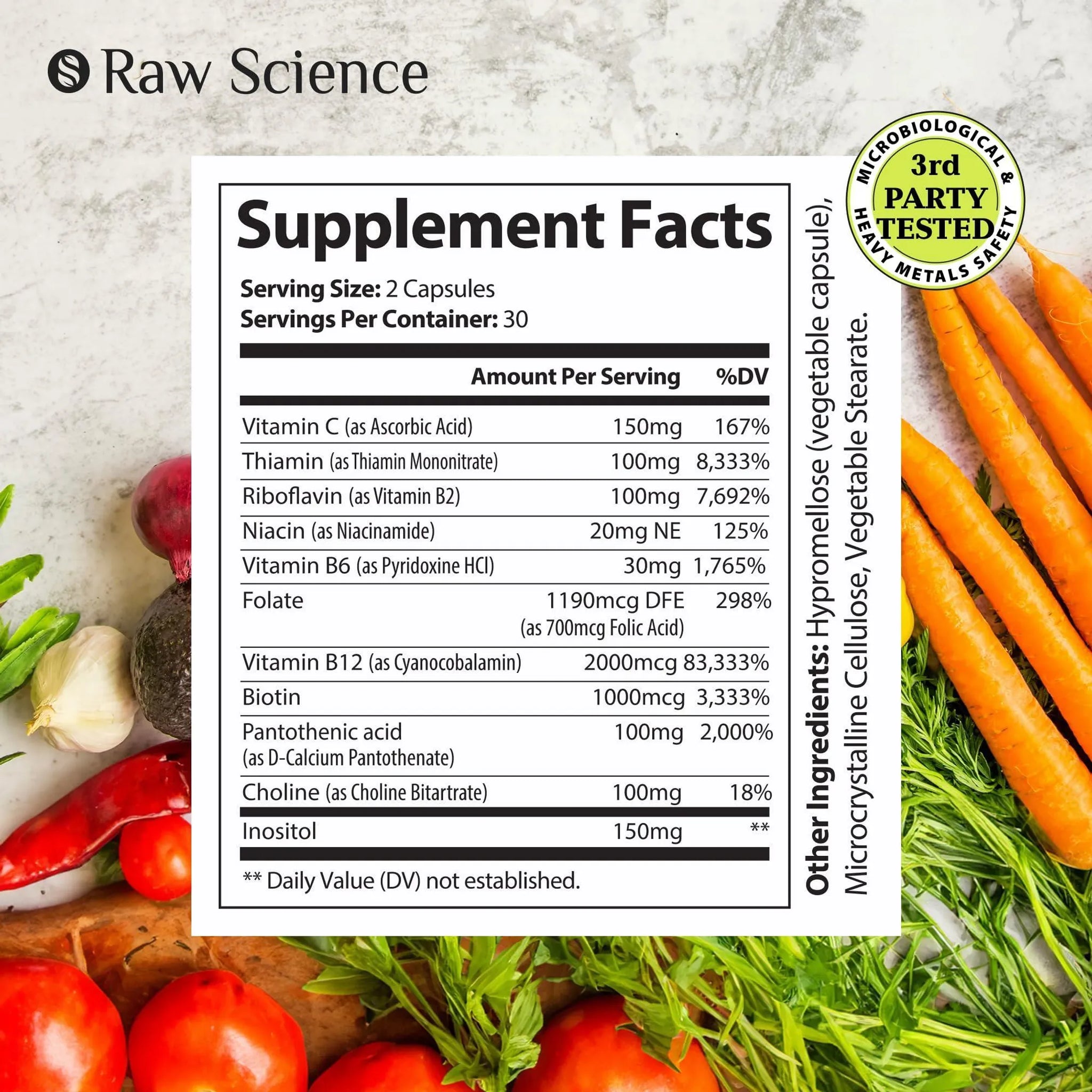 Vitamin B Complex Capsules B Vitamins: B1 B2 B3 B5 B6 B7 B9 B12 Biotin Folic Acid Vitamin C for Energy & Immune Support Supplement Super B Complex for