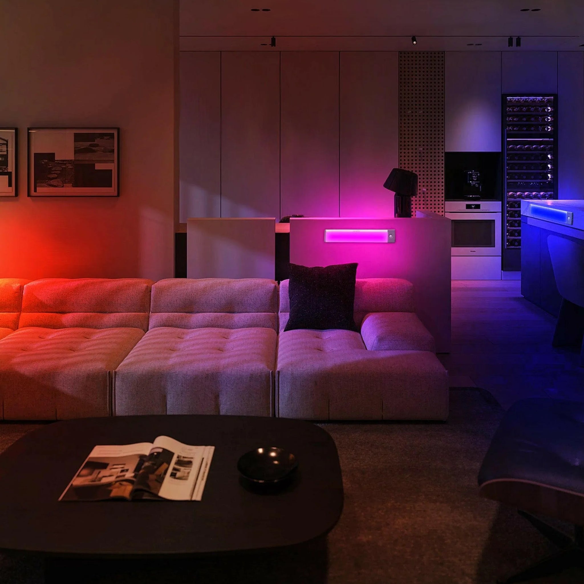 LEPOTEC LED Motion Sensor RGB Color Changing Light Rechargeable